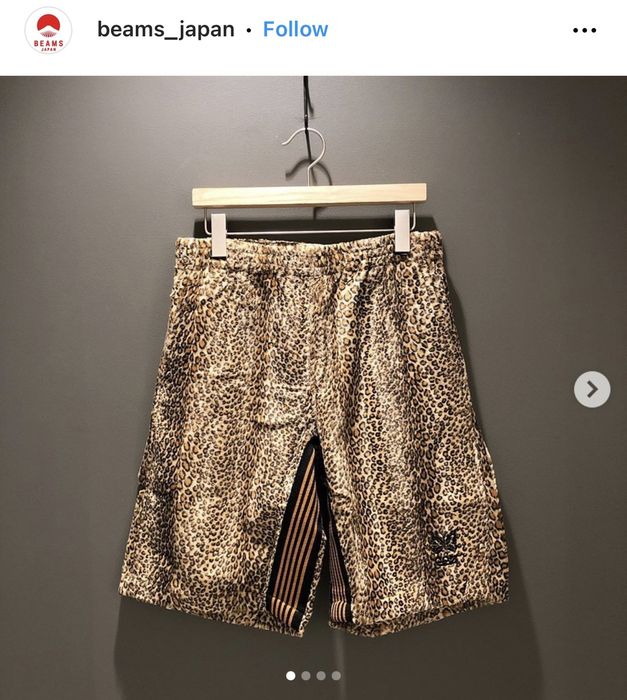 Very Rare Rare Needles x SSZ faux fur leopard shorts | Grailed