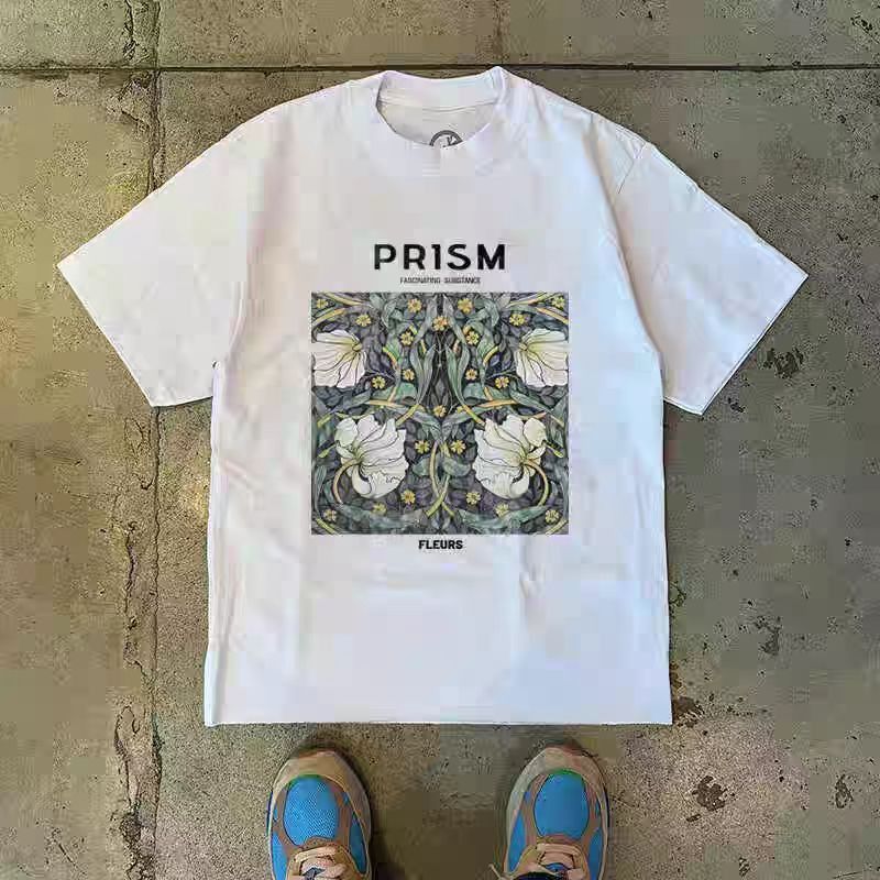 Vintage White retro floral print t-shirt Size US M / EU 48-50 / 2 - 1 Thumbnail