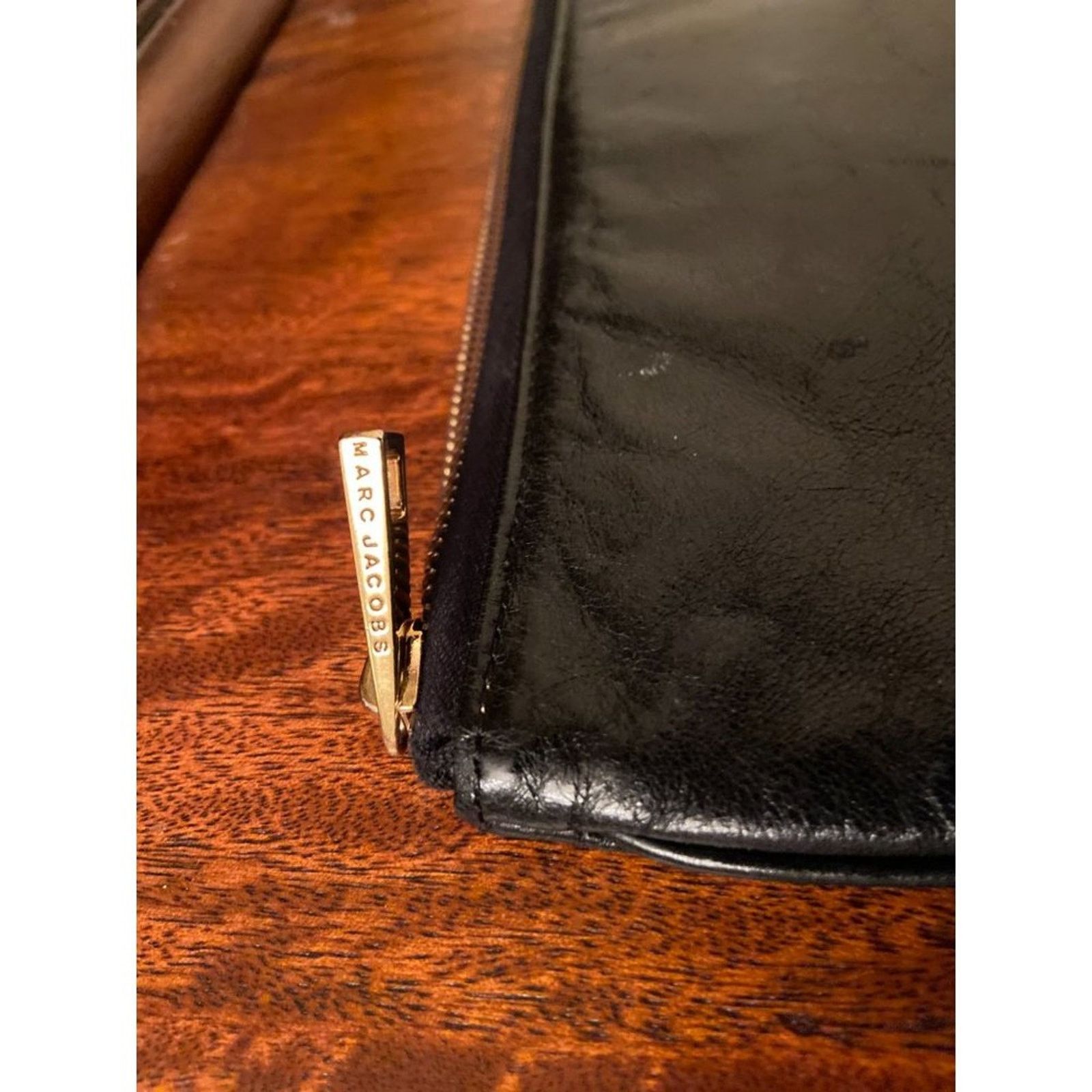 Marc Jacobs Ladies Marc Jacobs Black Leather Clutch Size ONE SIZE - 3 Thumbnail
