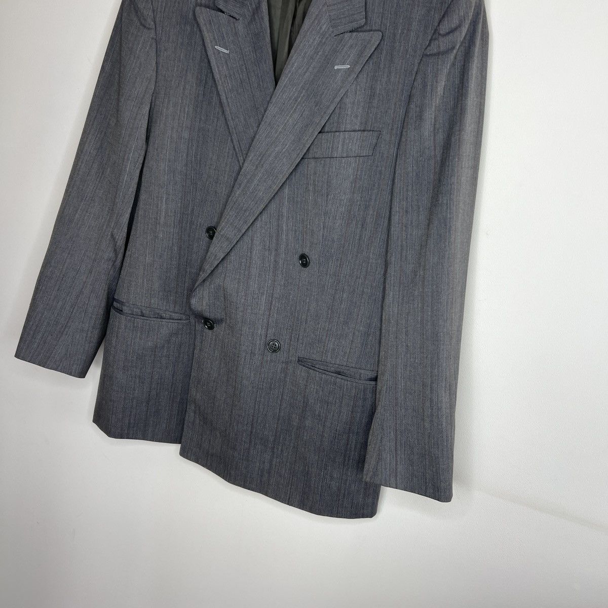 Hugo Boss × Vintage Vintage Hugo Boss Wool Blazer Jacket Double Breasted Luxury Size 40R - 2 Thumbnail