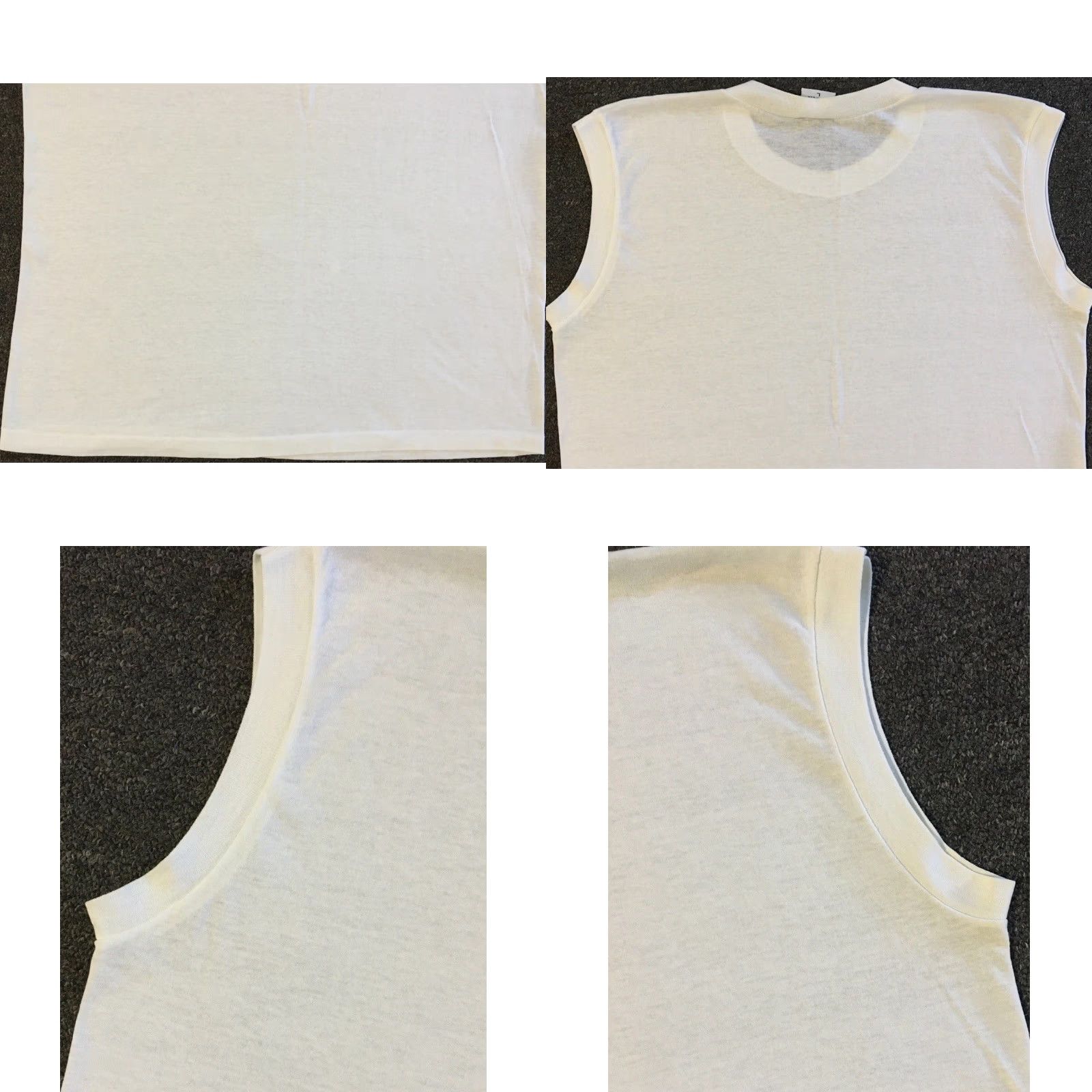 Vintage VINTAGE 80s Faded Distress Sleeveless Shirt S USA White Single Stitch Men Small Distressed Trucker Grunge Punk Skate Surf Rock BBQ Size US S / EU 44-46 / 1 - 9 Thumbnail