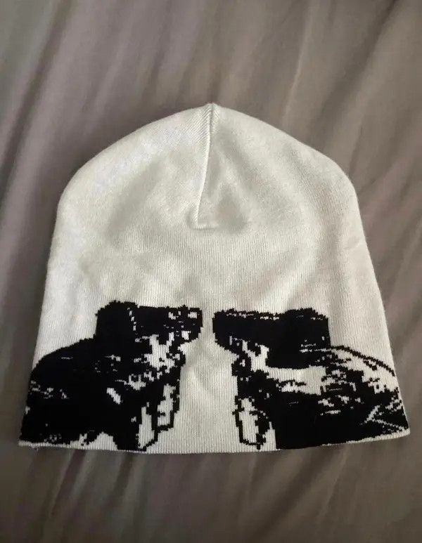 VIBE DUAL PISTOLS Hat Beanie BLACK Gothic Punk Rock y2k Size ONE SIZE - 2 Thumbnail