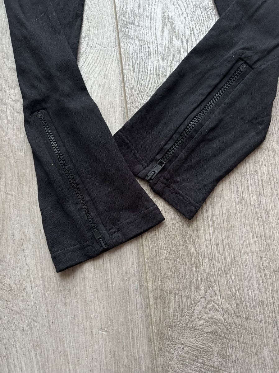 Givenchy Givenchy Black Cotton Jersey RIRI Zip Detail Leggings Size 32" / US 10 / IT 46 - 10 Thumbnail