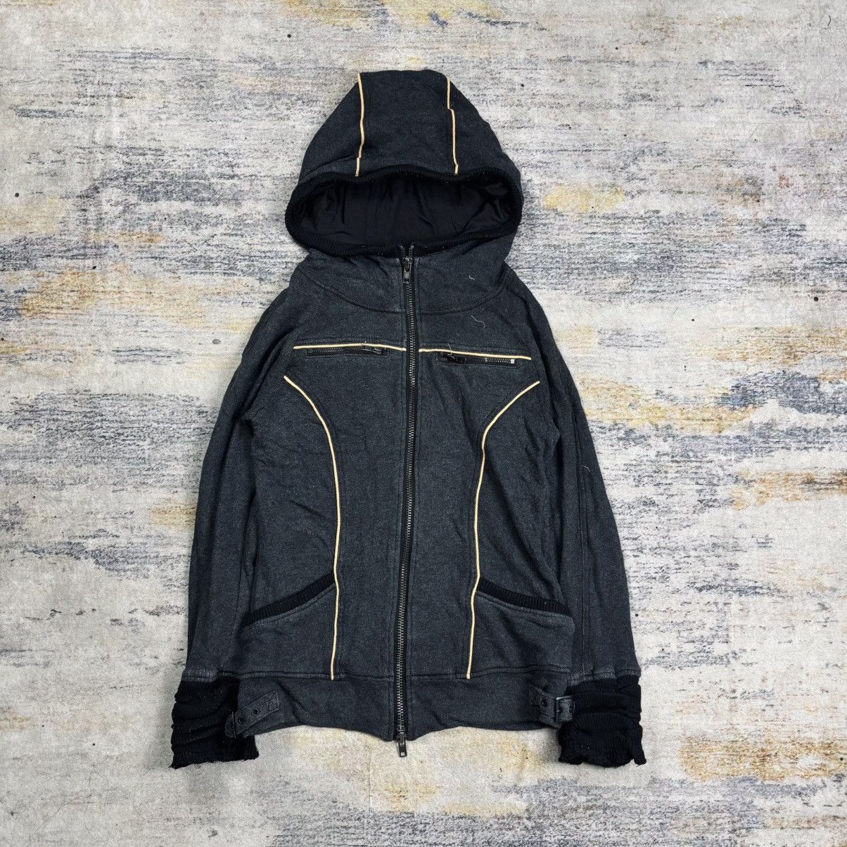 JACKROSE 2000s Jackrose - Vkei Style Extra Hand Rib Zip Hoodie Size US M / EU 48-50 / 2 - 1 Thumbnail