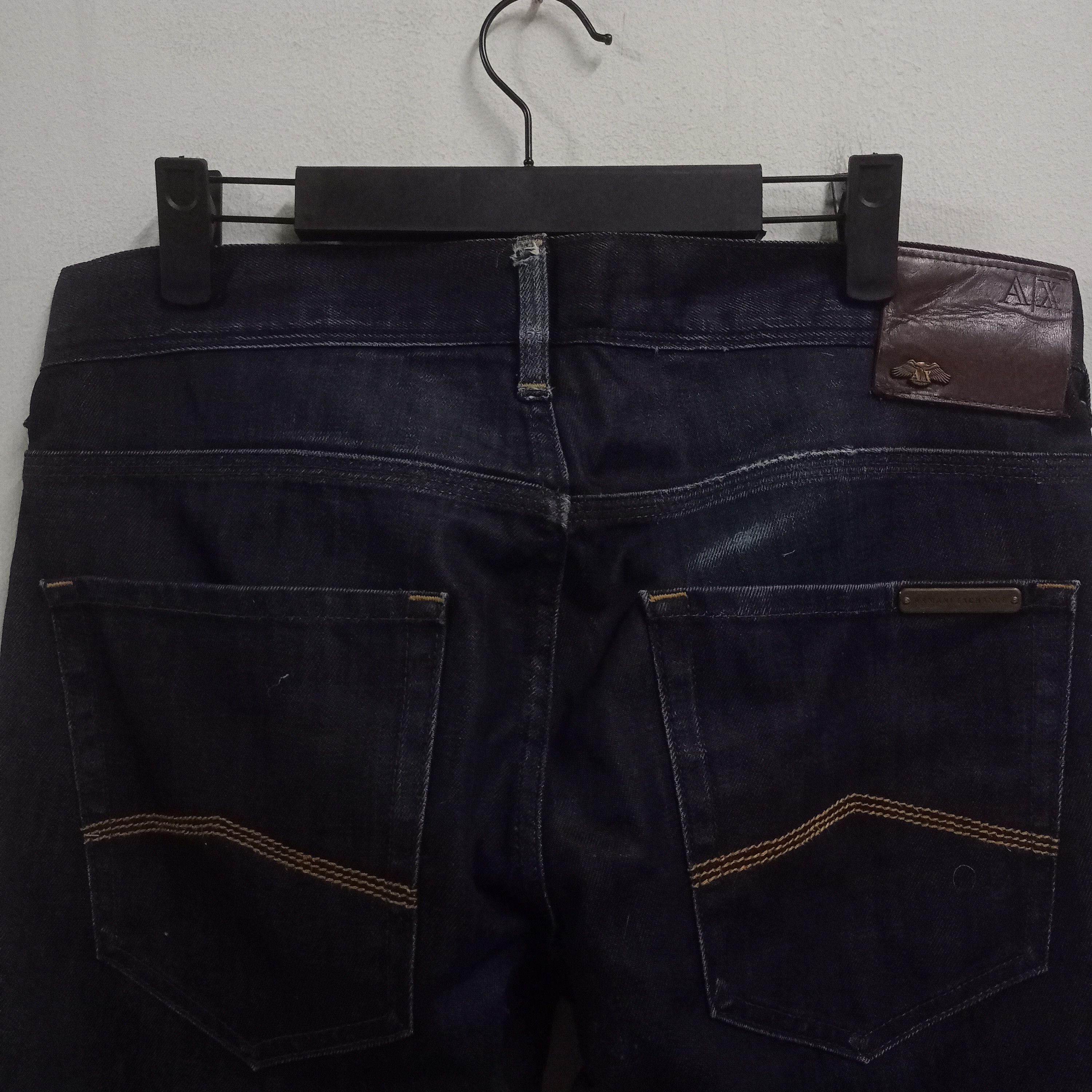 Armani × Armani Exchange Vintage Armani Raw Denim Indigo Style Jeans 33x27 Size US 33 - 6 Thumbnail