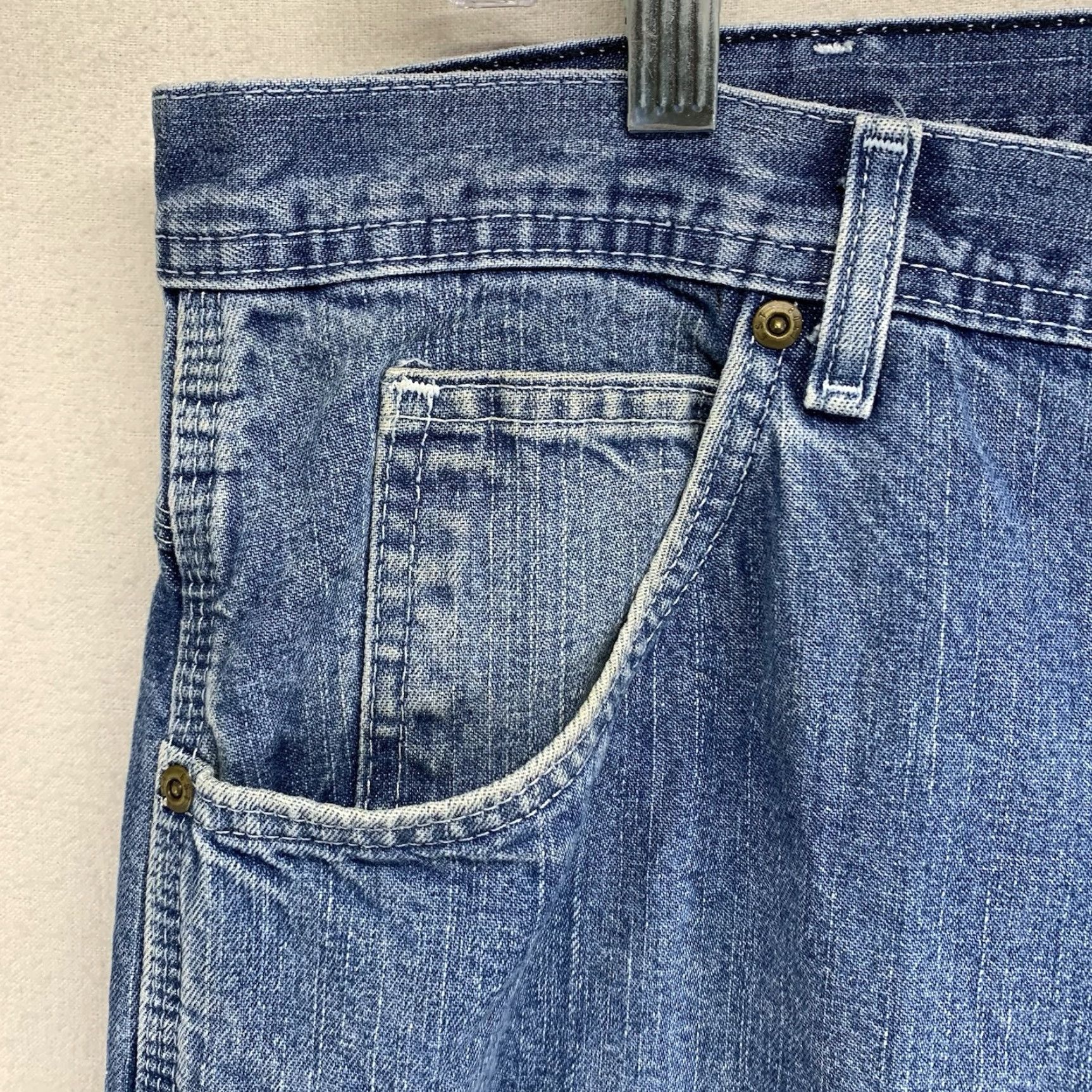 Vintage VINTAGE Key Men's Carpenter Jeans 40x30 Straight Fit Medium Wash Denim 90s USA Size US 40 / EU 56 - 6 Thumbnail