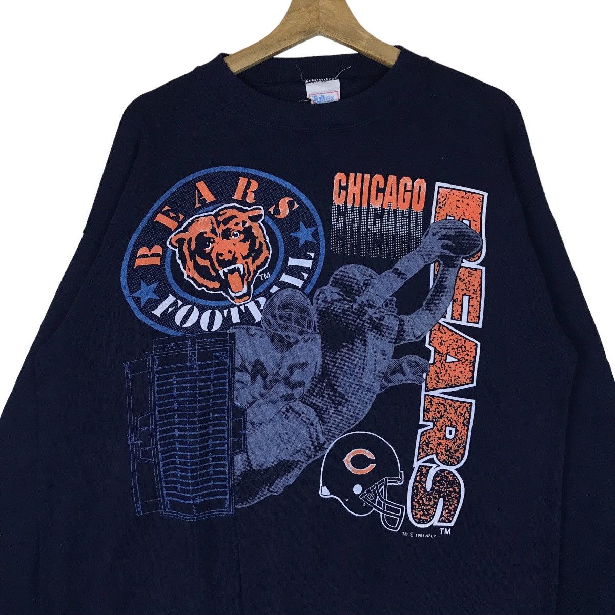Vintage Tultex Chicago Bears Football Apparel Pullover