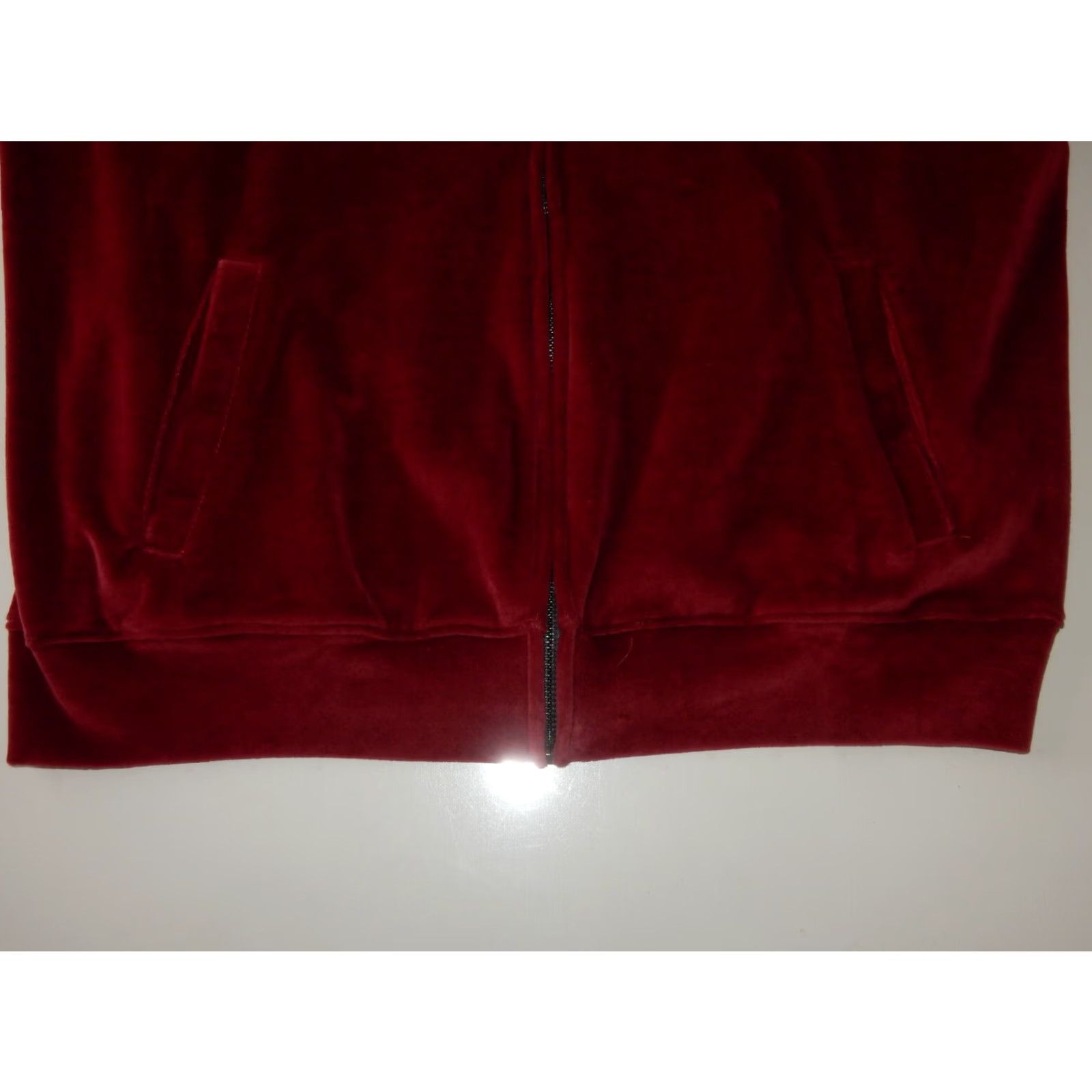 Velvet Men's USA Made Velvet Bomber Jacket Size XL Red NSLVD Polyester Jacket United States XS? Wait. Size US XL / EU 56 / 4 - 2 Thumbnail