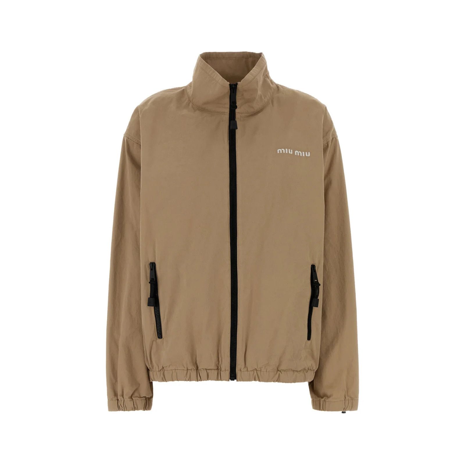 Miu Miu Beige Gabardine Windbreaker Women's, Women's