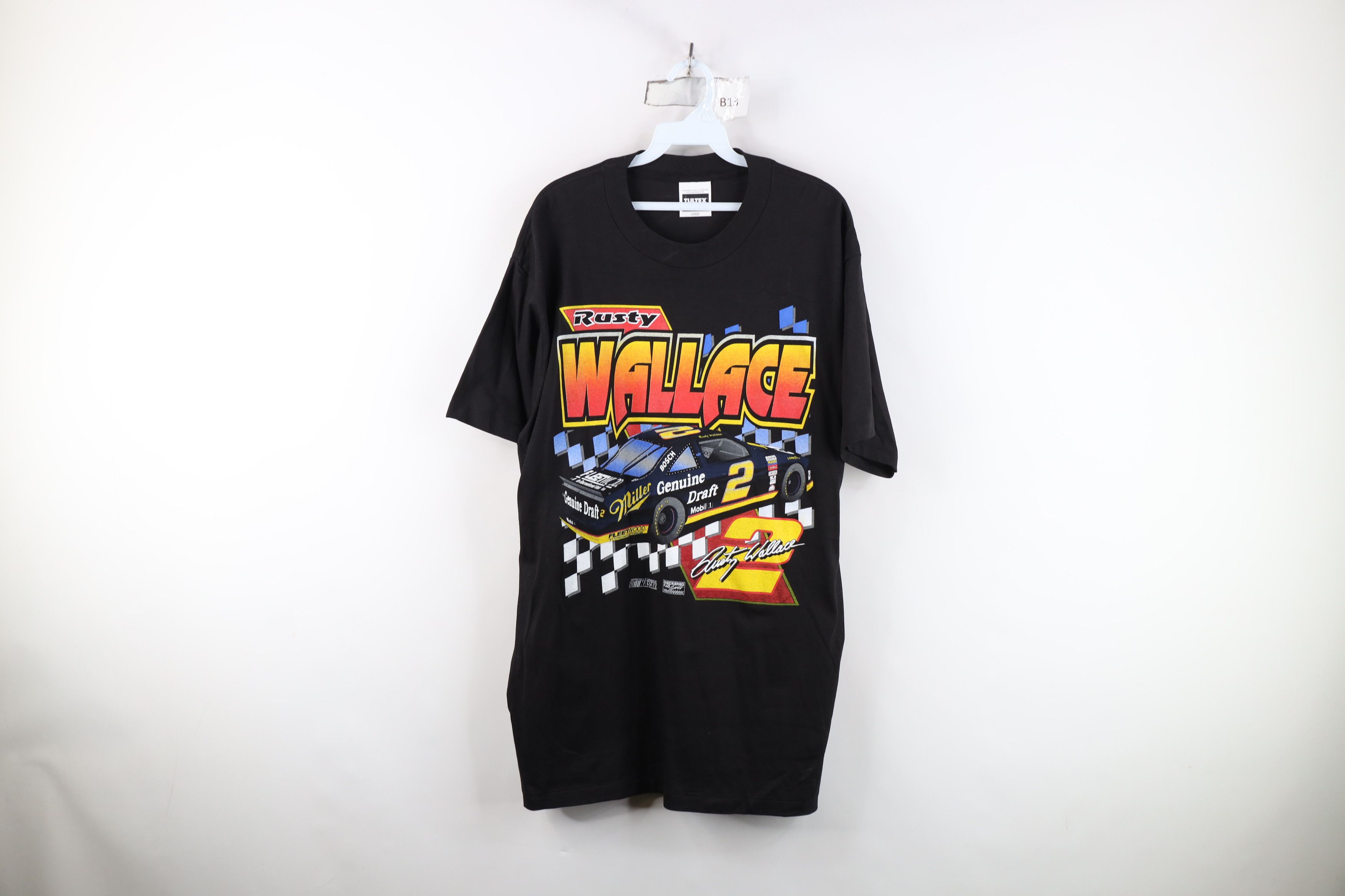 Vintage Vintage 90s NASCAR Rusty Wallace Racing Miller Lite T-Shirt Size US L / EU 52-54 / 3 - 1 Thumbnail
