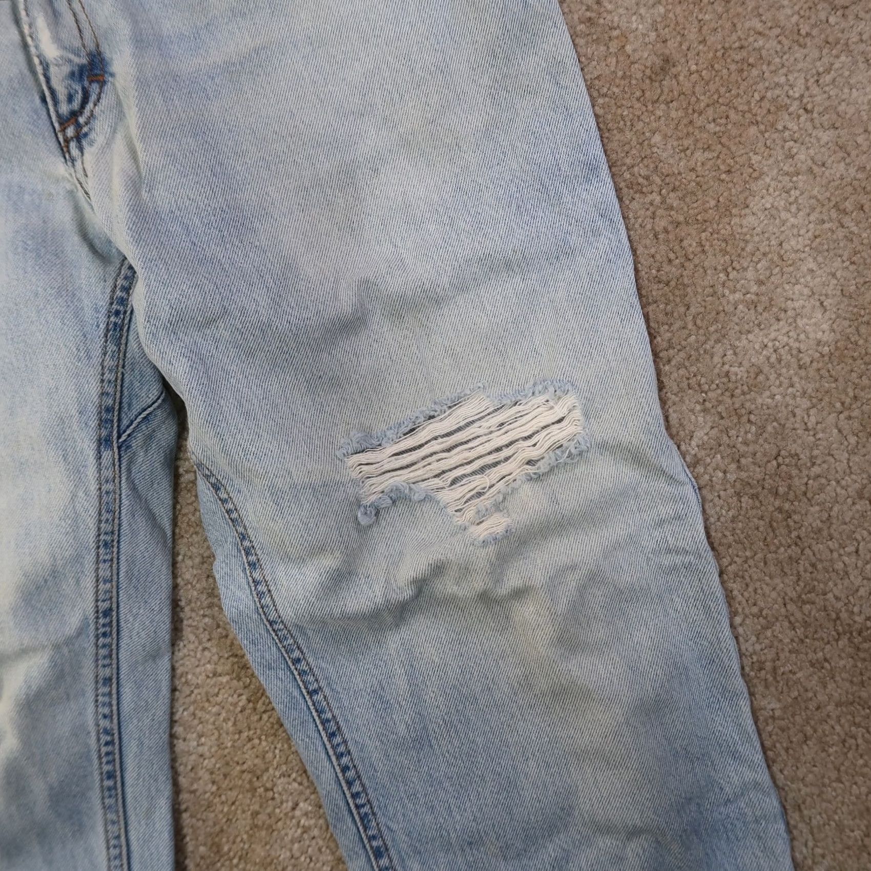 Denime VINTAGE Diamond Cut Jeans Men 34x30 Blue Distressed Denim Cowboy Western Jeans Regular 34x30 Mens blue Distressed Size US 34 / EU 50 - 3 Thumbnail