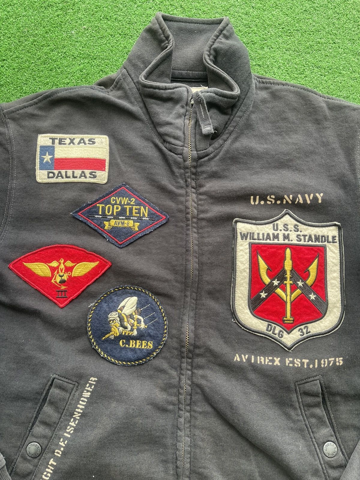 Avirex 🔥HOT🔥VINTAGE AVIREX U.S NAVY PATCHES ZIPPER UP VERY RARE Size US M / EU 48-50 / 2 - 3 Thumbnail