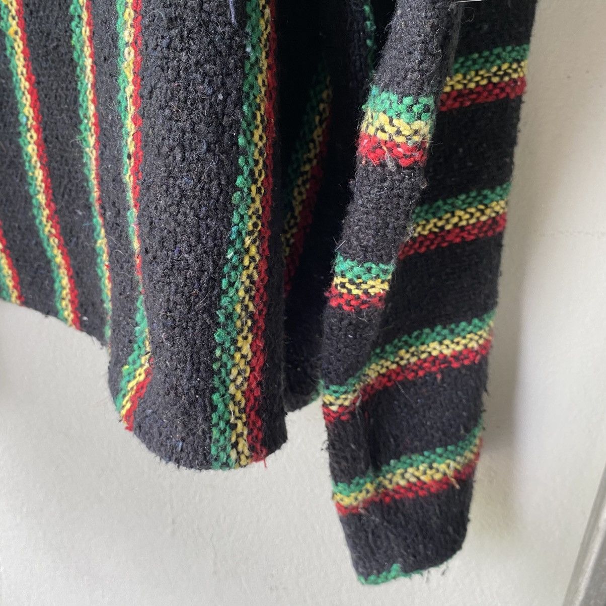 Vintage Black Rasta Striped Baja Hoodie Size US L / EU 52-54 / 3 - 8 Thumbnail