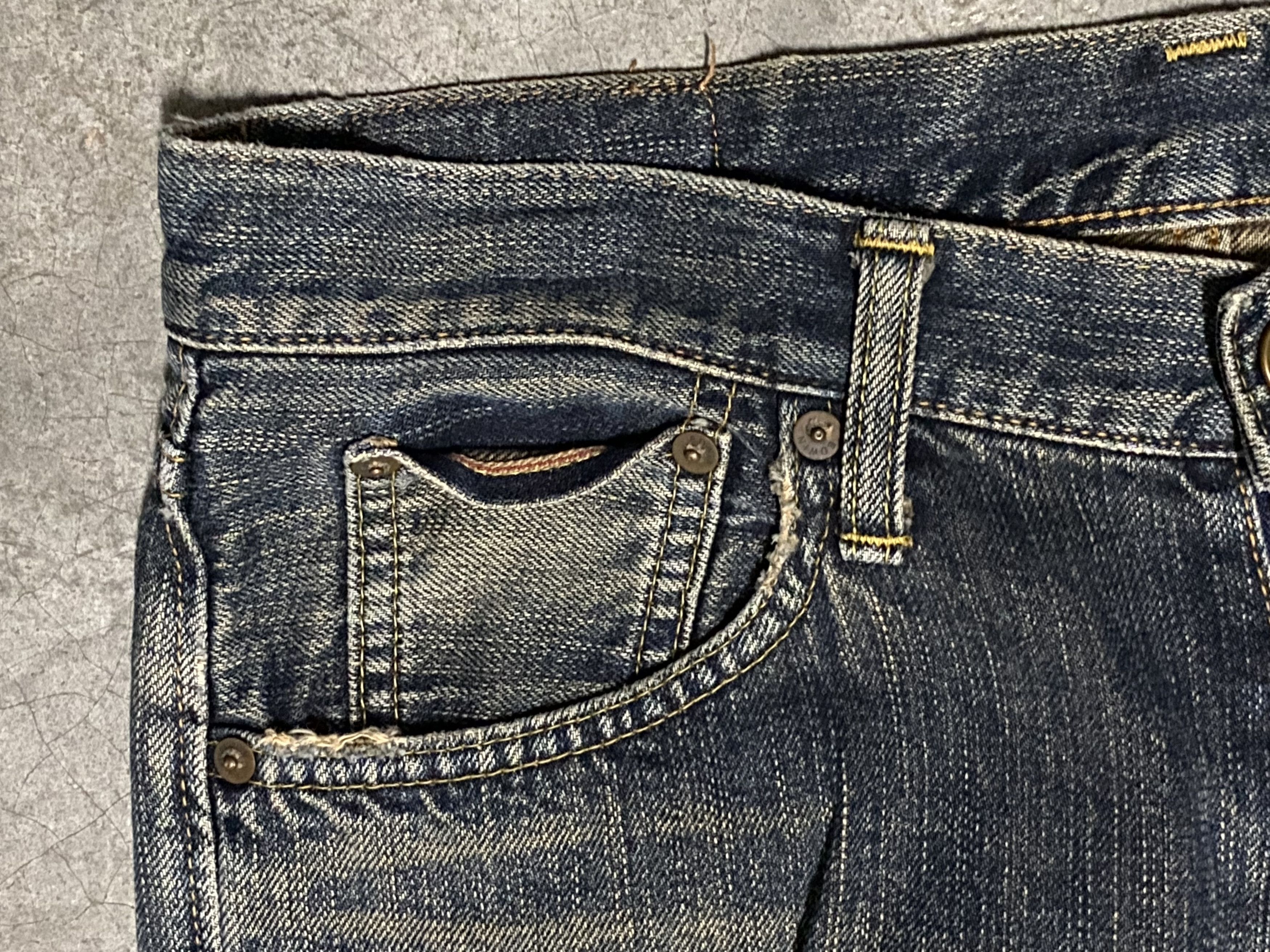 Edwin Vintage Edwin 505zx Mud Wash Selvedge Distressed Jeans Size US 32 / EU 48 - 16 Thumbnail