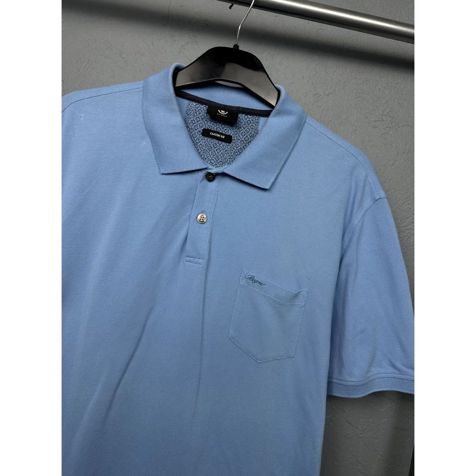 Bogner Bogner Polo Shirt Bogner Polo Shirt Mens XXL Blue Cotton Logo Short Sleeve Button Collared Vintage No N/A Size US XXL / EU 58 / 5 - 2 Thumbnail