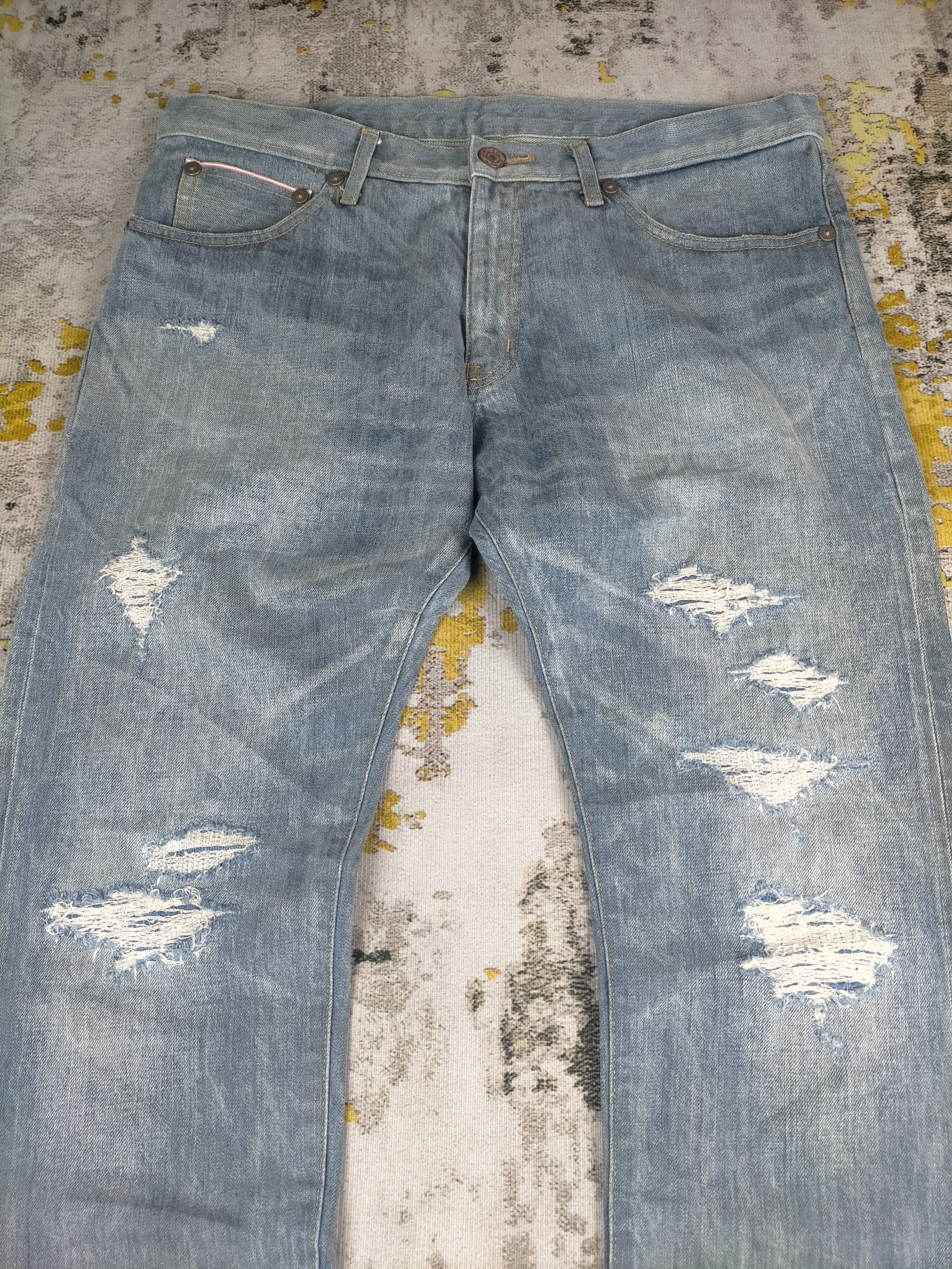 Takeo Kikuchi 🔥 Designer Takeo kikuchi Distressed Selvedge Jeans Size US 35 - 4 Thumbnail