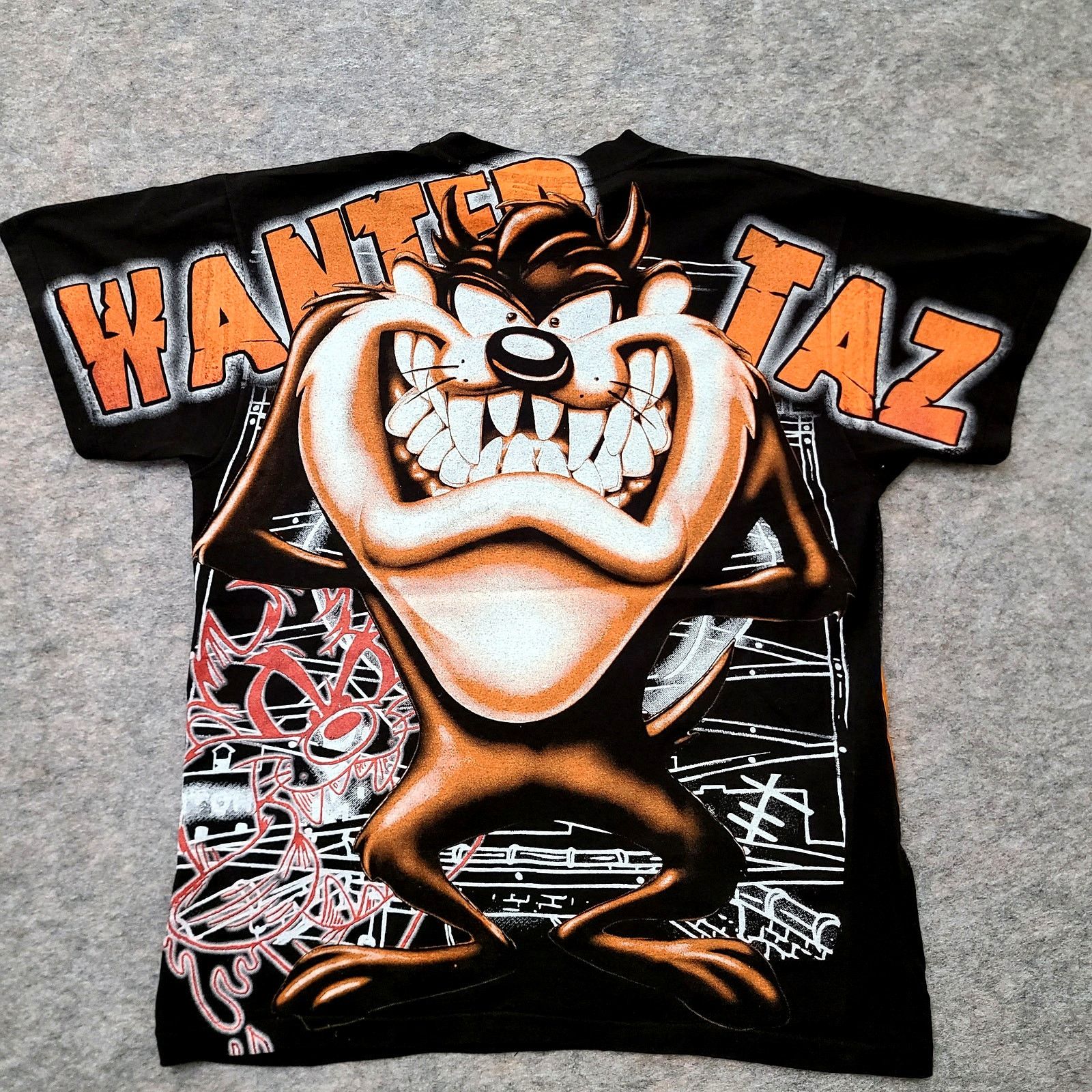 Other New Taz AOP Shirt Mens Large Double Sided Wanted Taz Retro Size US L / EU 52-54 / 3 - 2 Thumbnail