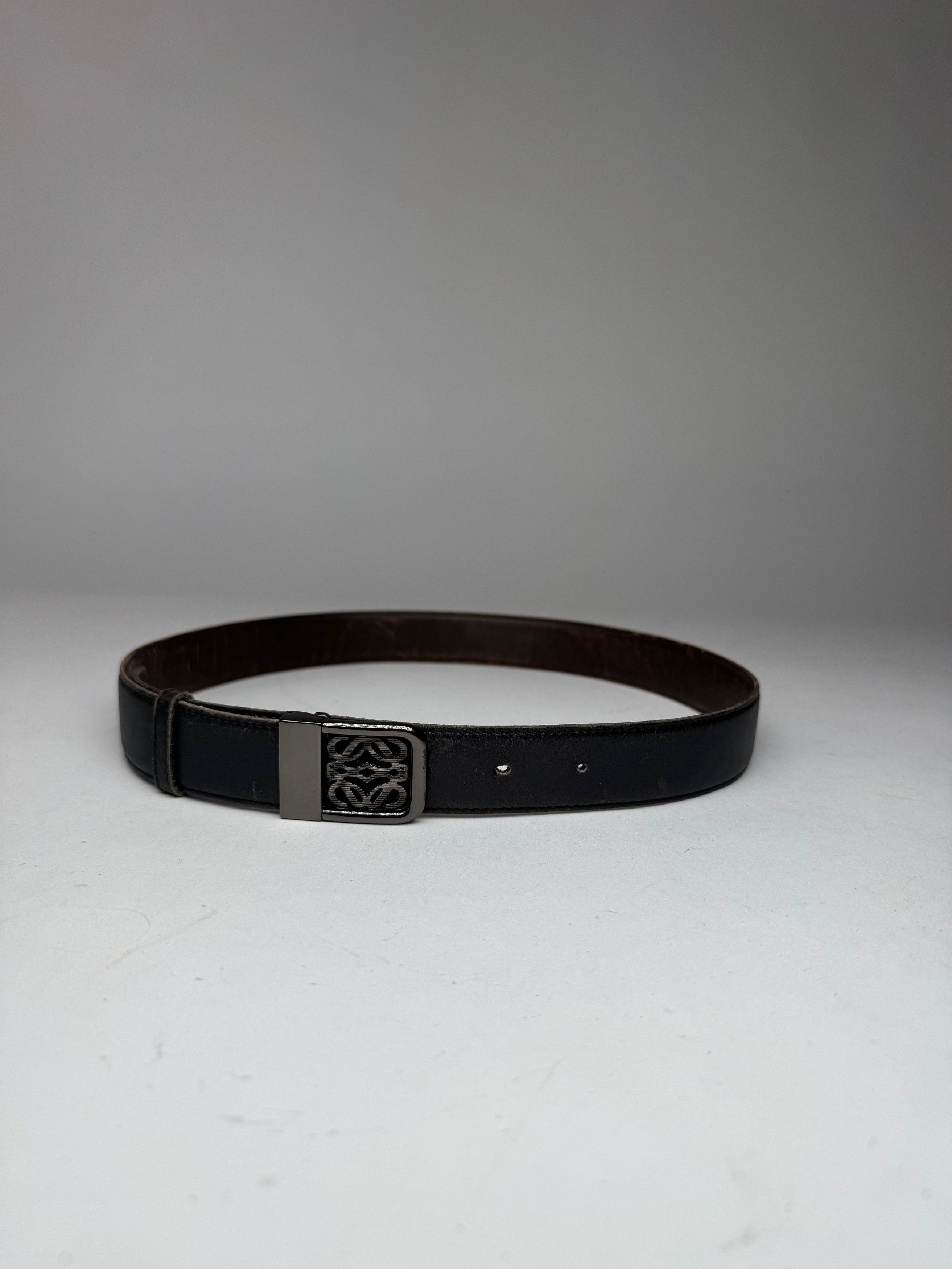 Loewe Vintage Madrid Leather Belt Black Size ONE SIZE - 1 Thumbnail