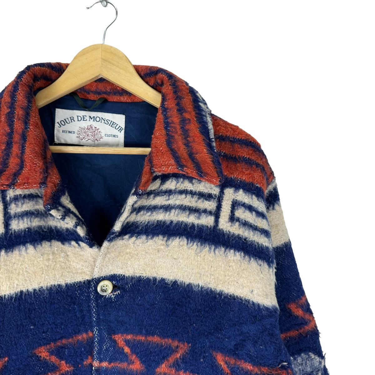 Designer × Japanese Brand × Vintage ☀️JOUR DE MONSIEUR MOHAIR WOOL BUTTON NATIVE JACKET Size US L / EU 52-54 / 3 - 3 Thumbnail