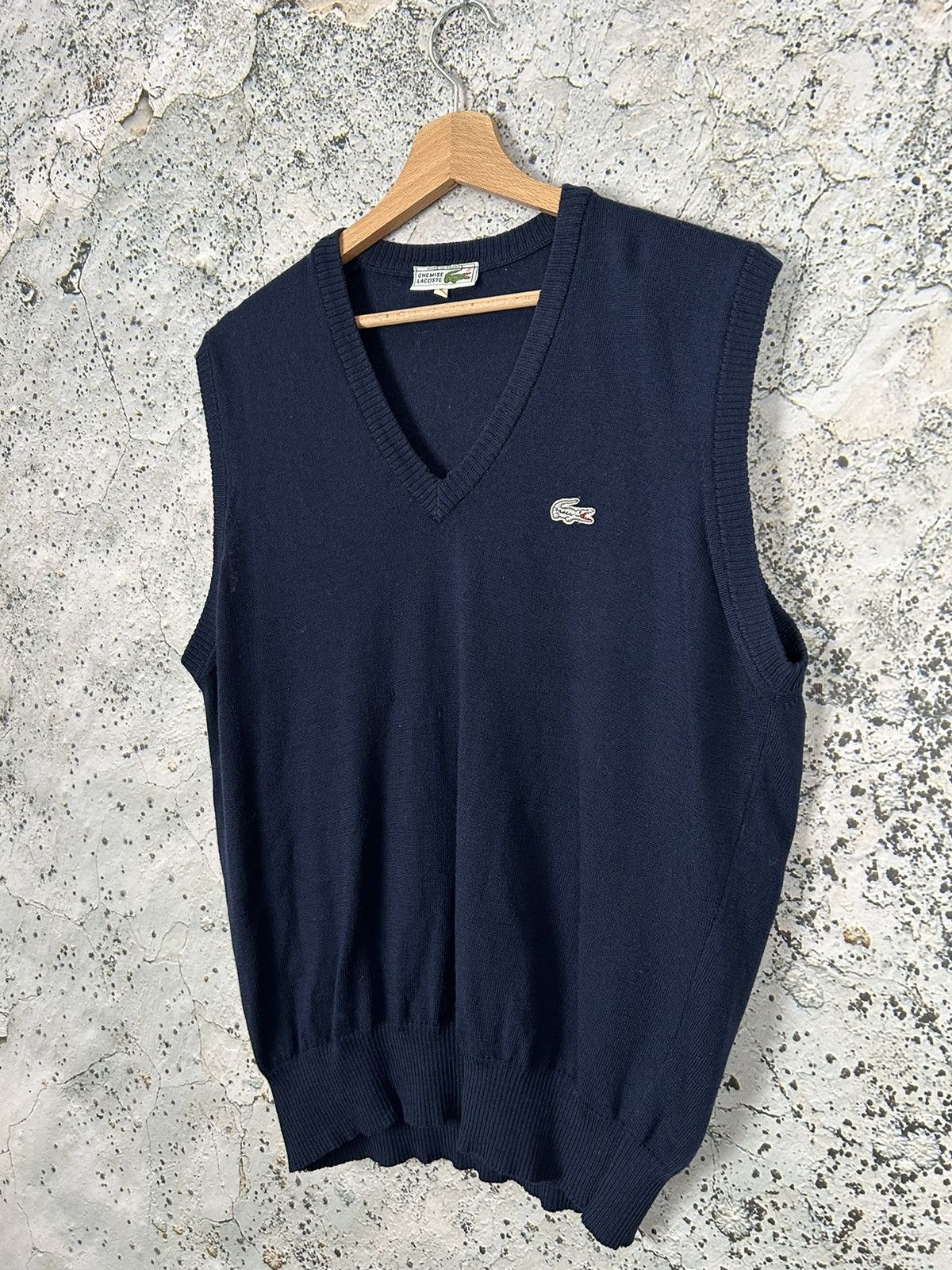 Lacoste Vintage Lacoste 90s Wool Vest Made in France Rare Size US M / EU 48-50 / 2 - 2 Thumbnail