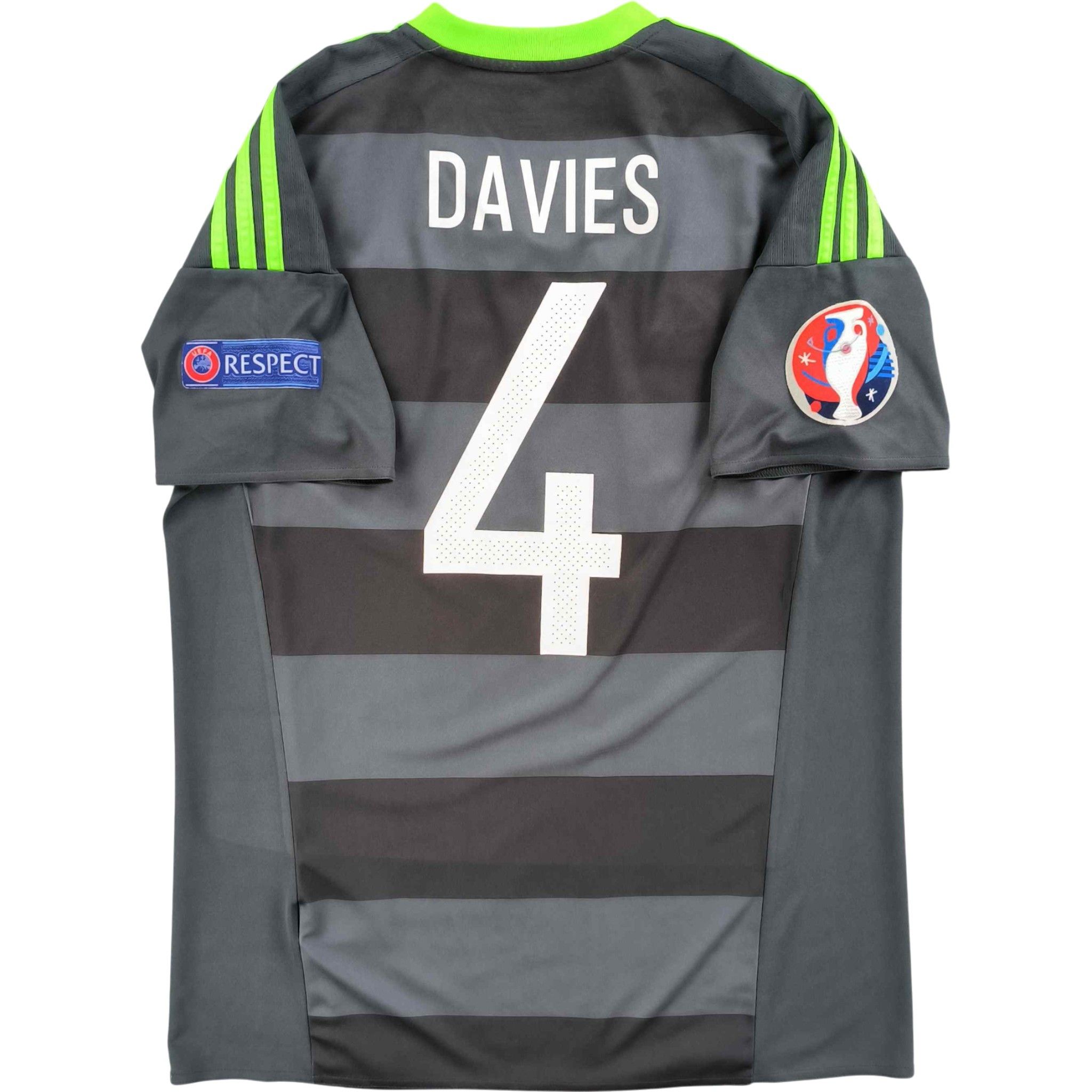 Wales 2016-17 Adidas away Ben Davies football jersey size M