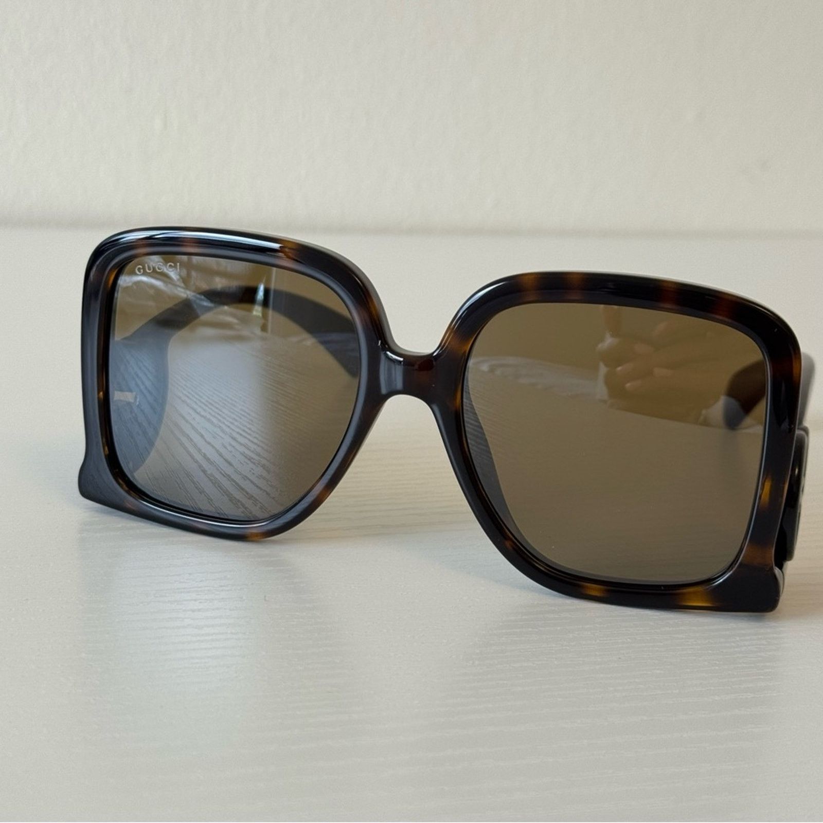Gucci New! Gucci Tortoise Shell Sunglasses GG1326S 007, Authentic Size ONE SIZE - 3 Thumbnail
