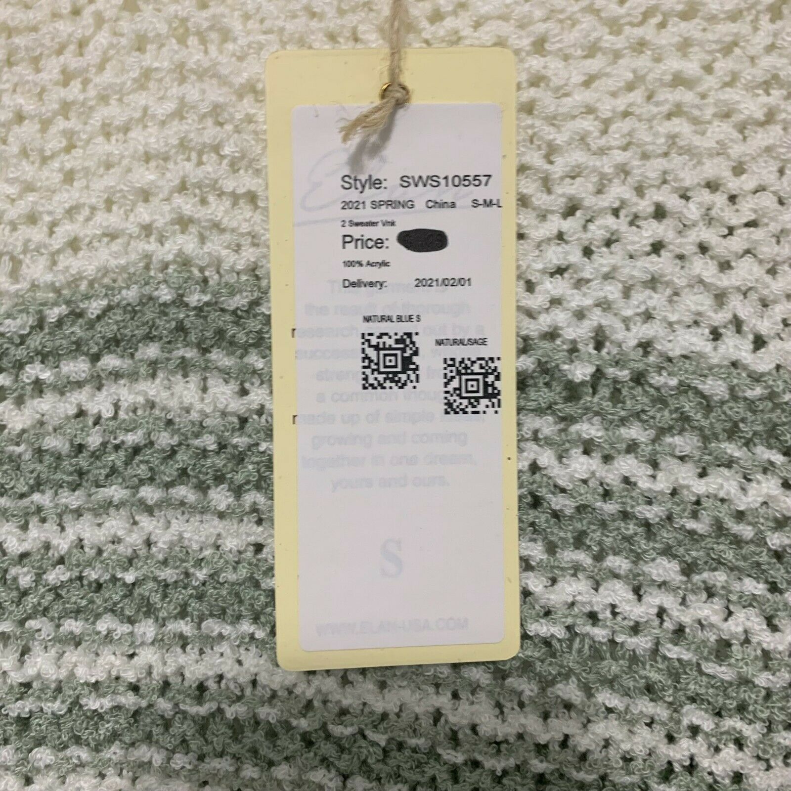 ELAN Elan Tan Green Stripe Preppy Minimal Sweater SmTag Academia Size S / US 4 / IT 40 - 7 Thumbnail
