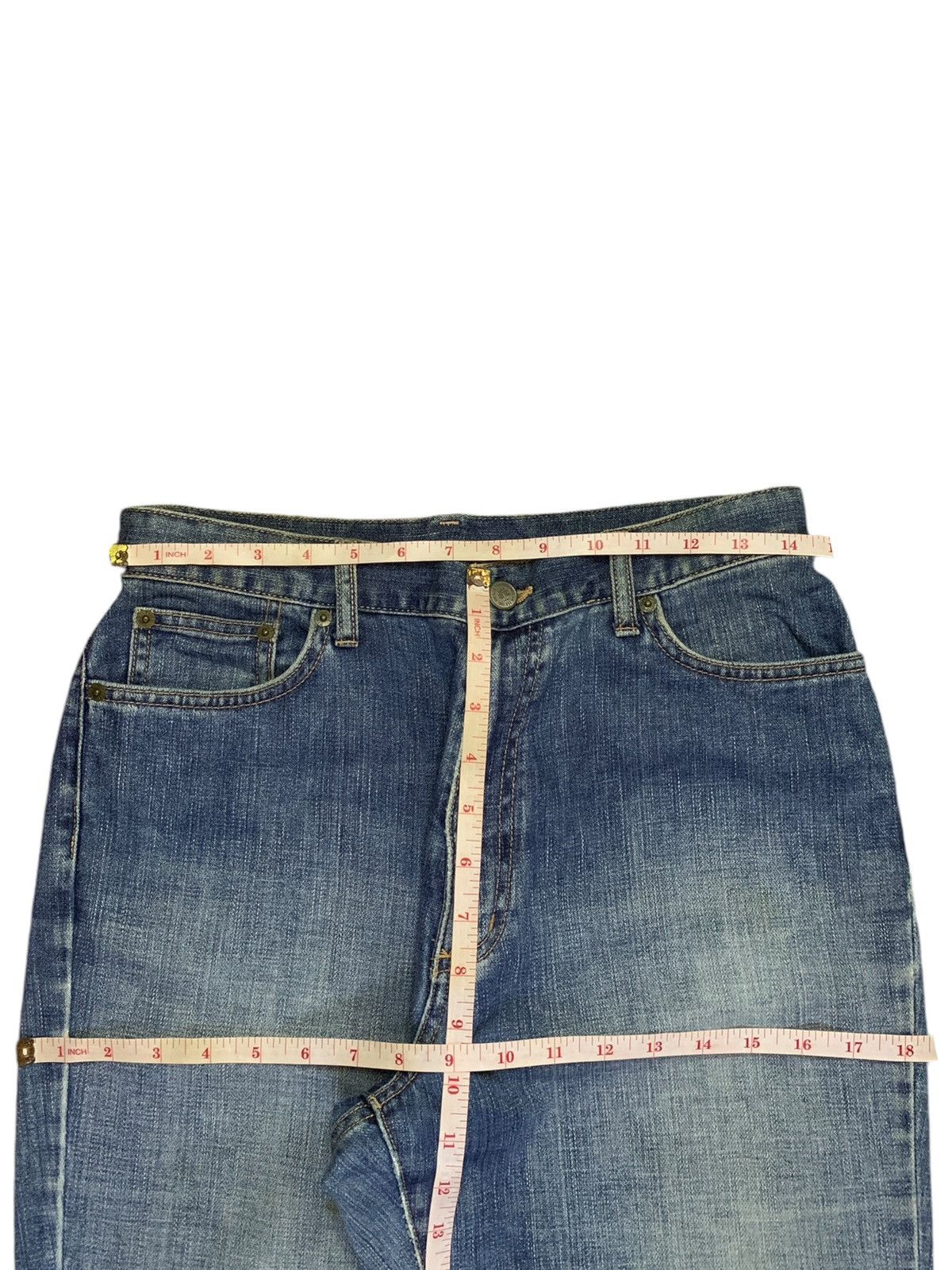 Japanese Brand Vintage Japanese Brand Mud Wash Flare Jeans Size 29" - 12 Thumbnail