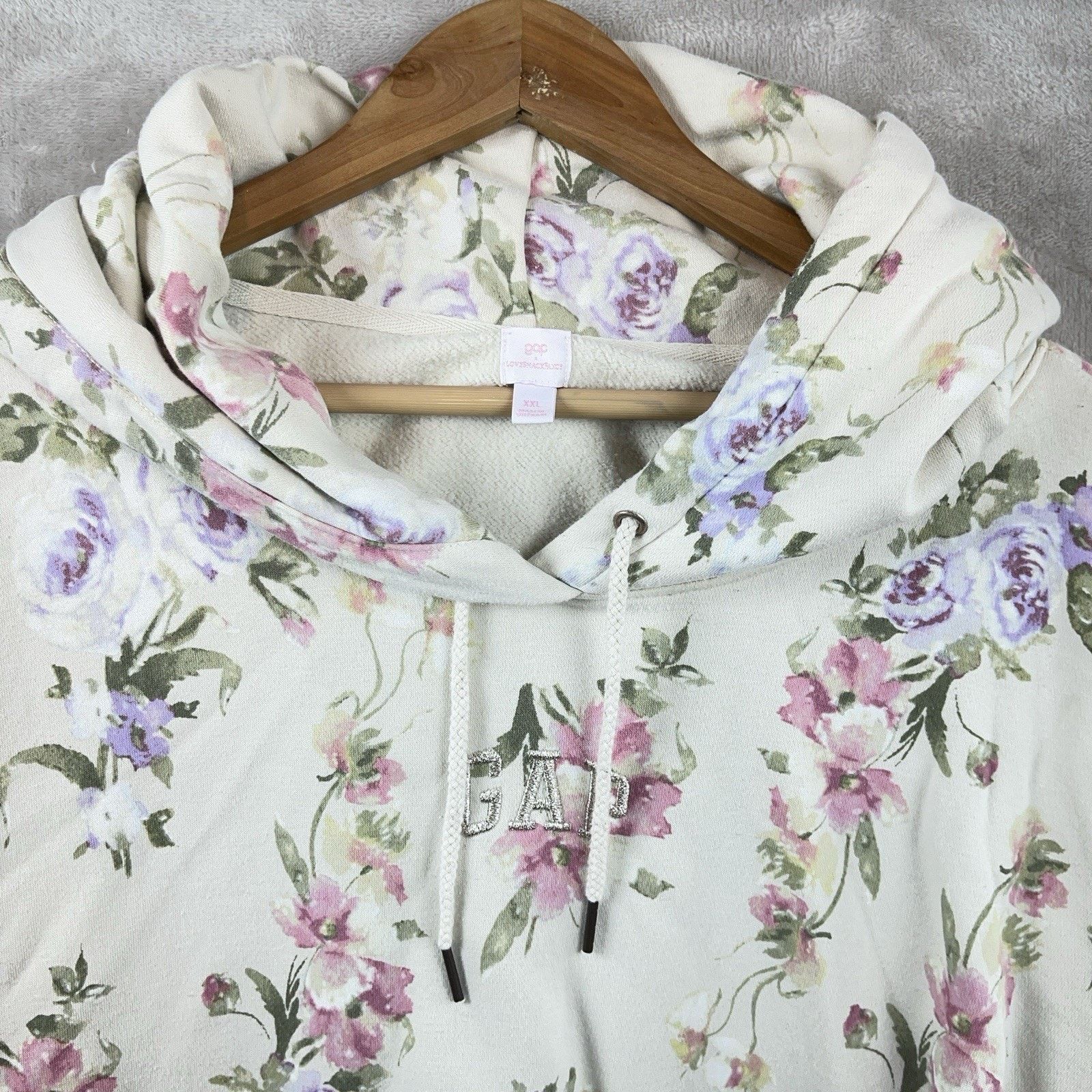 Gap Gap x LoveShackFancy Floral Logo Hoodie XXL Oversized Size XXL / US 16-18 / IT 52-54 - 3 Thumbnail