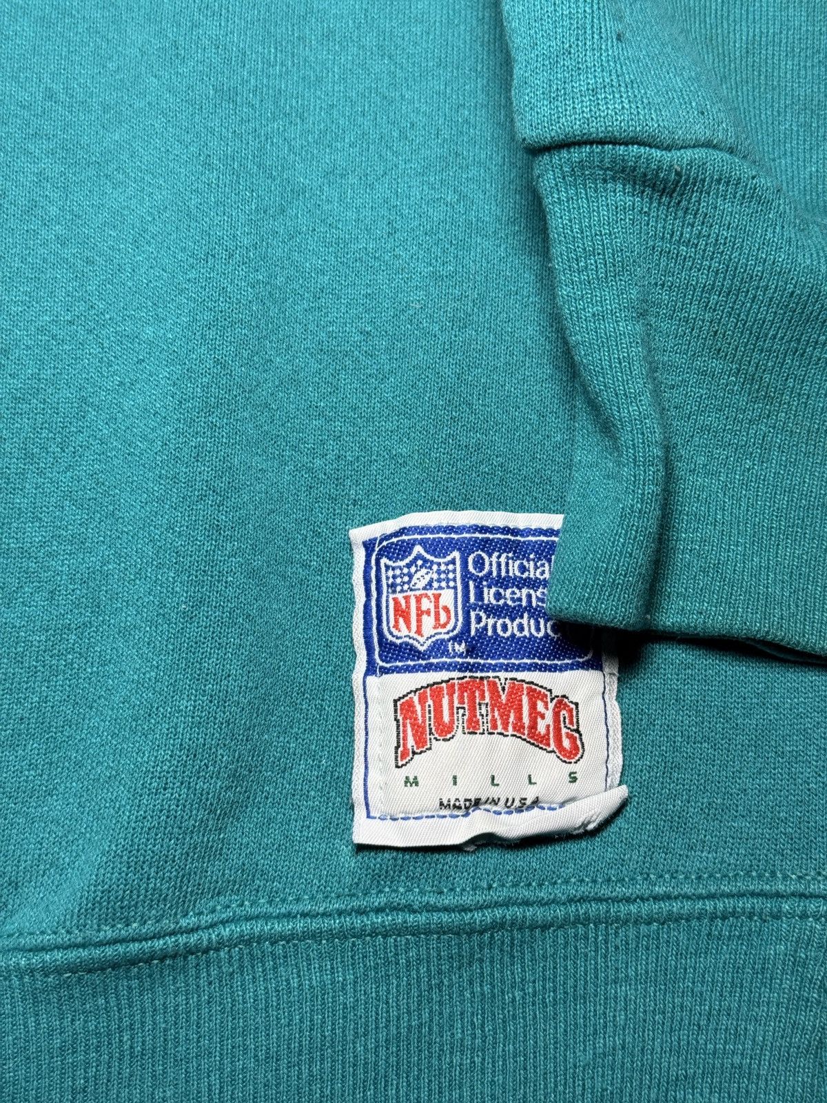 Nutmeg Vintage 90s Miami Dolphins RARE Retro Nutmeg Sweatshirt Size US XL / EU 56 / 4 - 3 Thumbnail