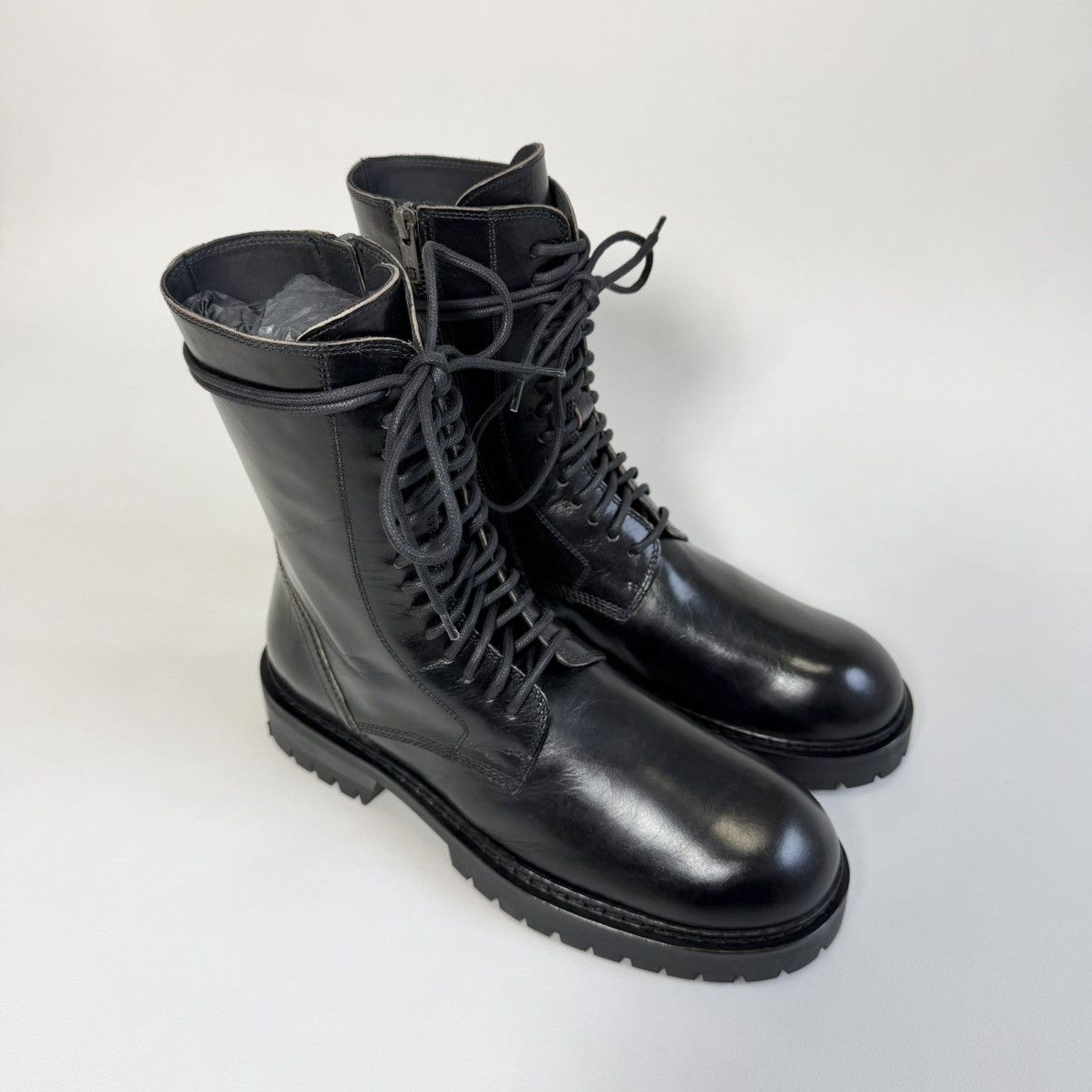 Early 2010s Black Leather Combat Boots