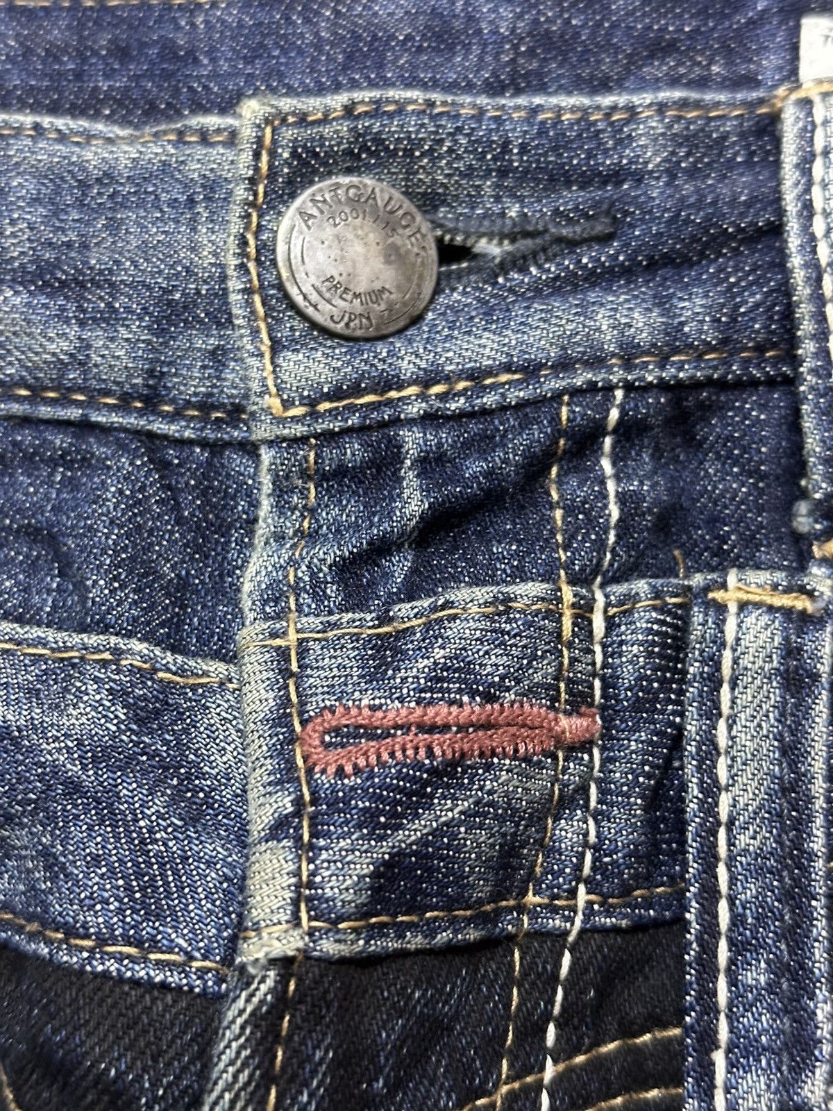 Kapital Vintage Antgauge Double Waist Grunge Denim Size US 31 - 7 Thumbnail