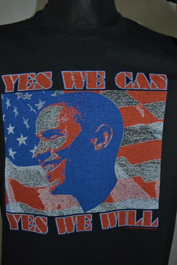 Rap Tees × Vintage Vintage 2008 Barack Obama Yes We Can, Yes We Will tee L Size US L / EU 52-54 / 3 - 4 Thumbnail