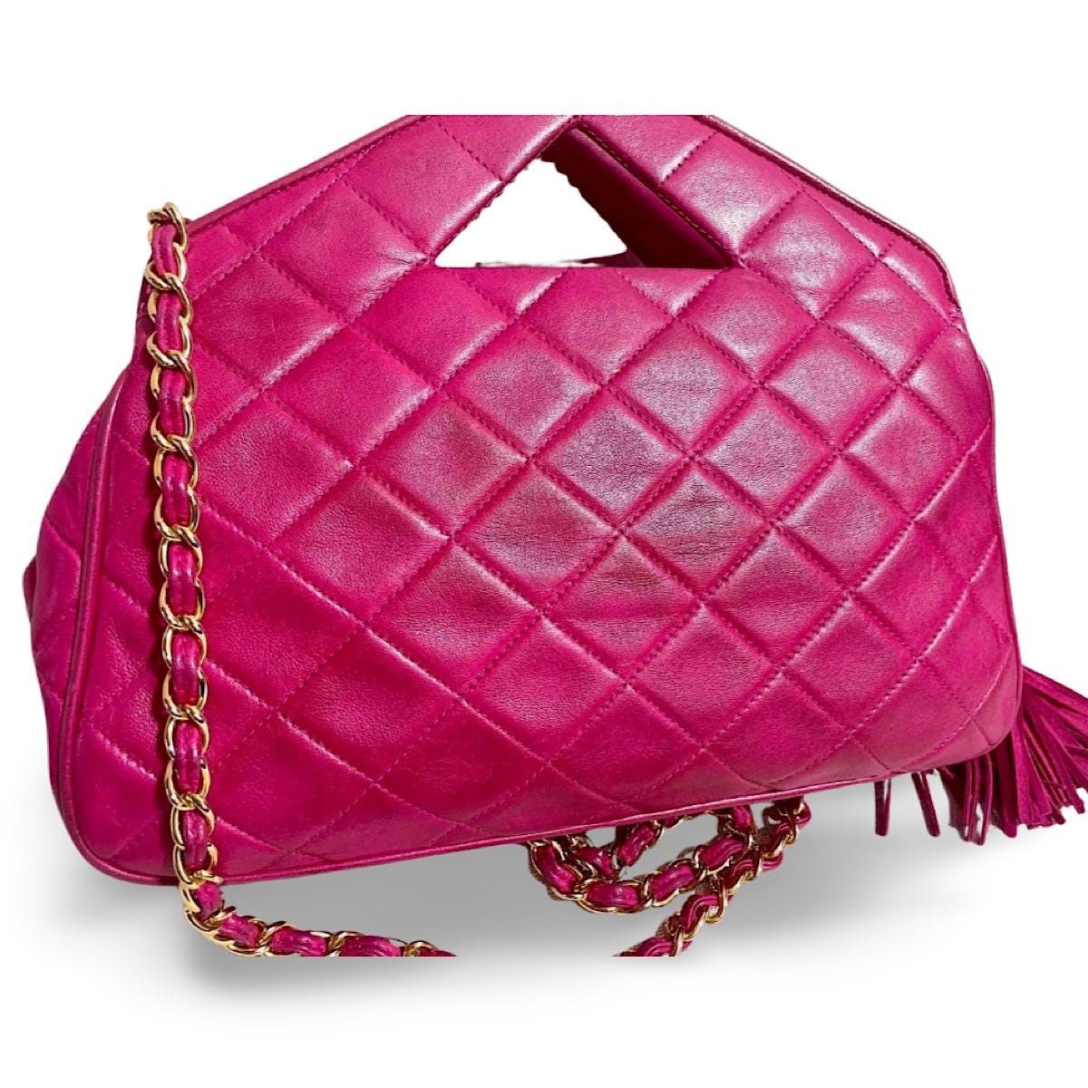 Chanel Vintage CHANEL fusia pink leather chain shoulder bag Size ONE SIZE - 2 Thumbnail