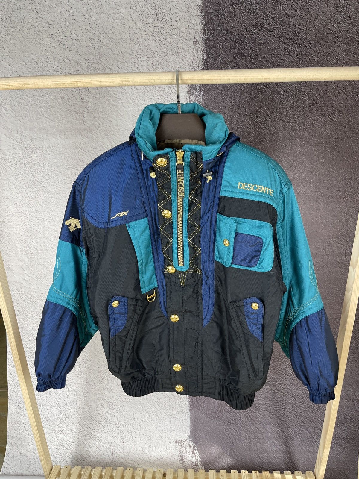 image of Vintage Descente Suisse Ski Team Winter Ski Parka Jacket 90S, Men's (Size Small)