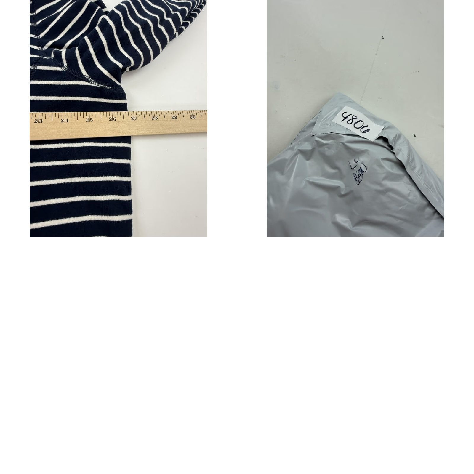 Vintage L.L.Bean Jacket Womens 3X Blue Stripe Knit Full Zip Pockets Nautical Casual Size XXL / US 16-18 / IT 52-54 - 8 Thumbnail