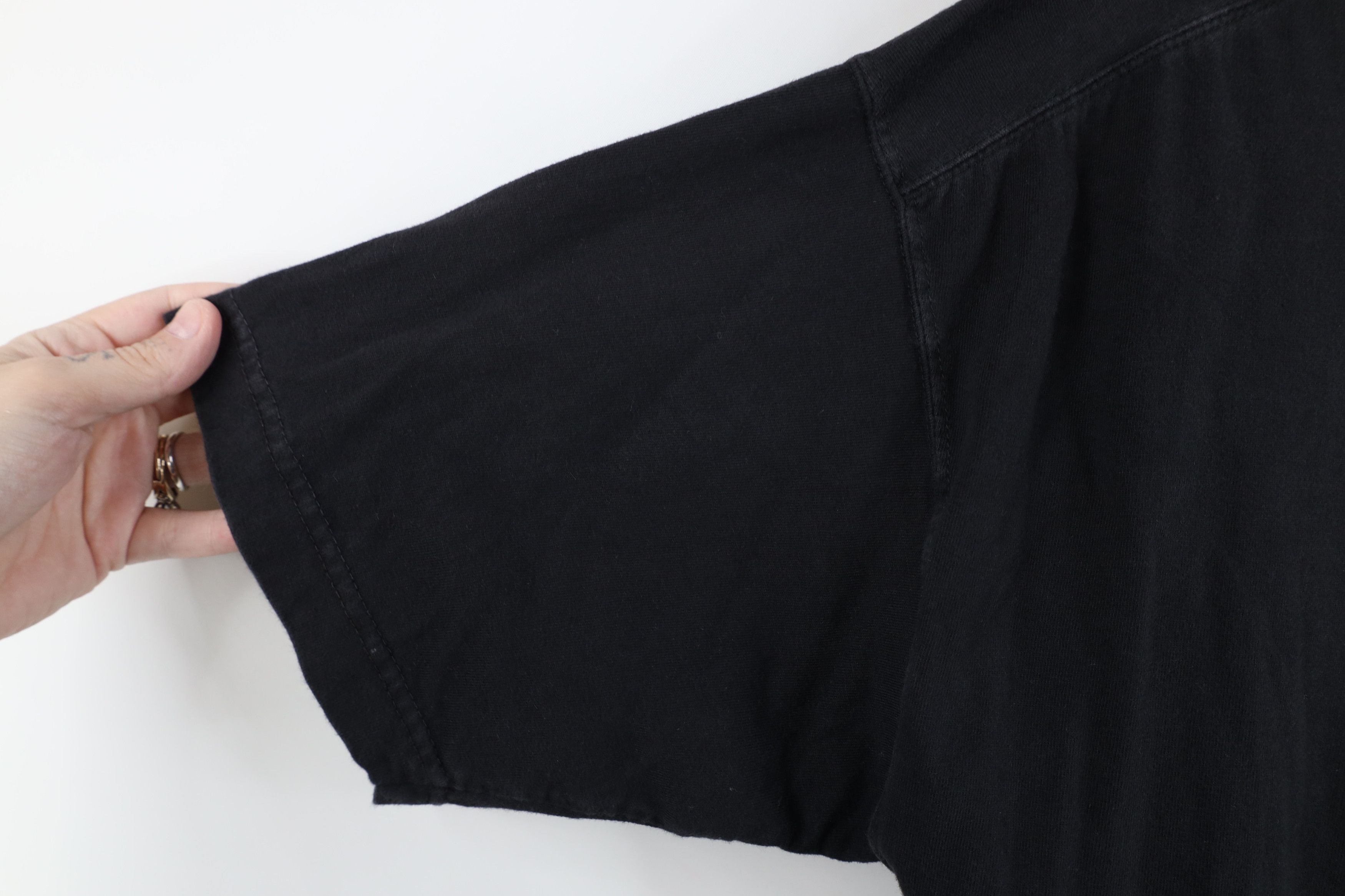 Vintage Vintage 90s Streetwear Blank Cotton Henley T-Shirt Black Size US L / EU 52-54 / 3 - 7 Thumbnail