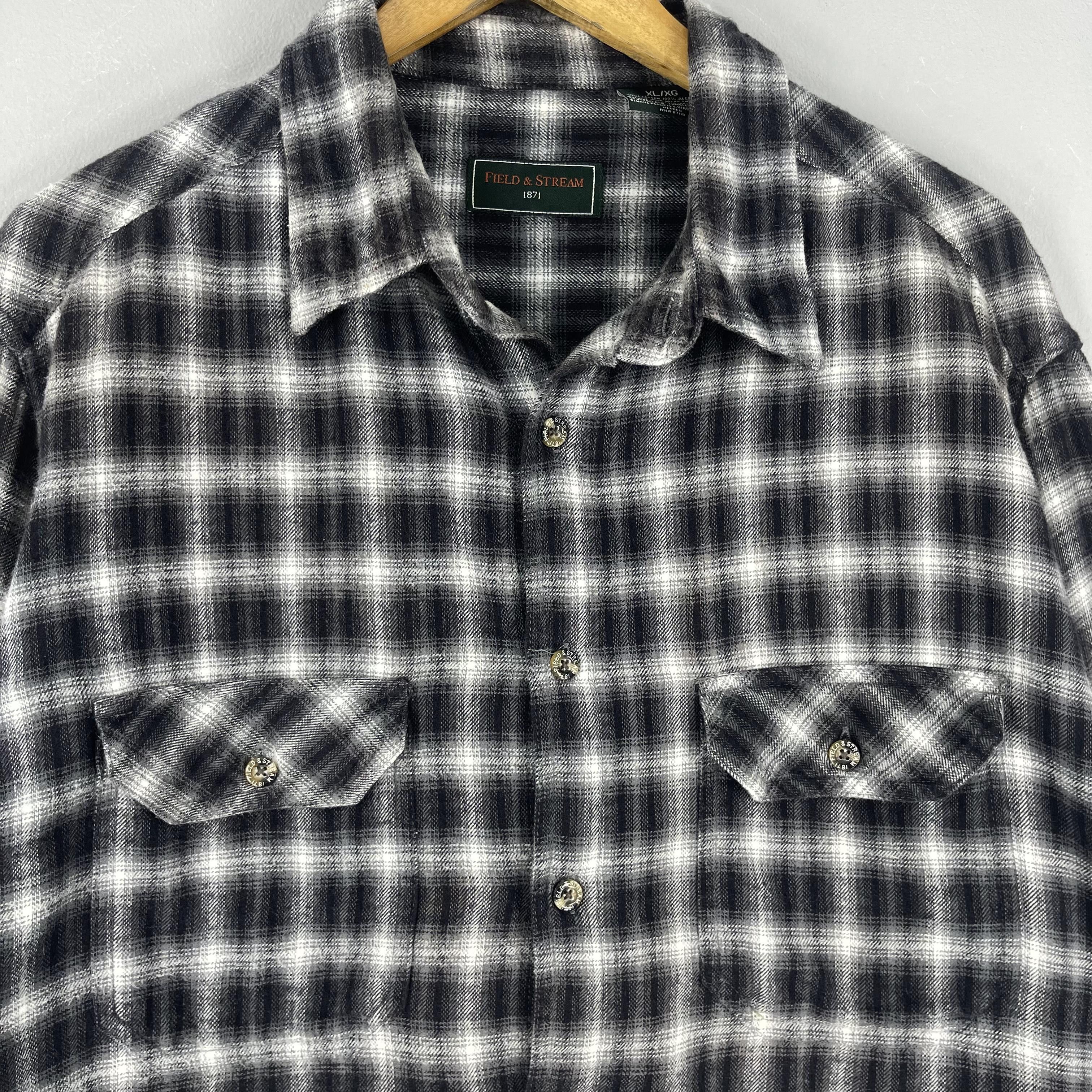 Flannel Vintage Plaid Shadow Double Pocket Flannel Button Up Size US XL / EU 56 / 4 - 2 Thumbnail