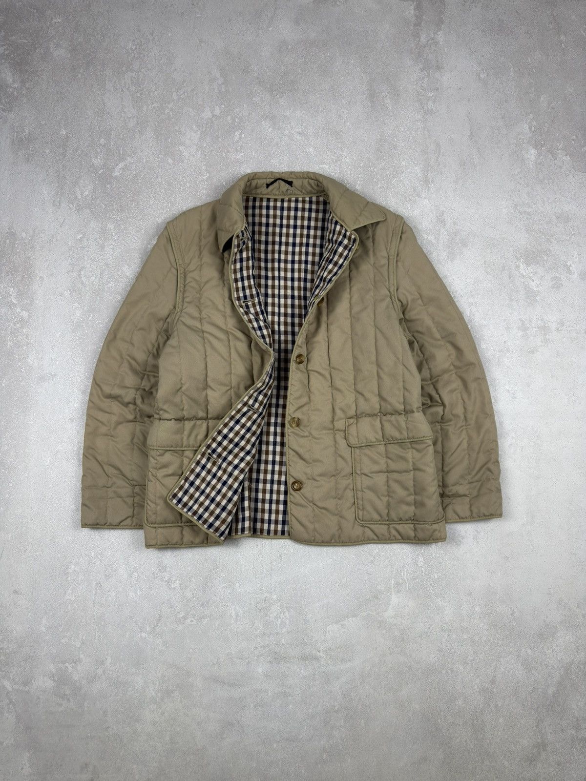 Aquascutum Vintage Aquascutum Quilted 2 in 1 Beige Jacket Gilet Nova Size M / US 6-8 / IT 42-44 - 3 Thumbnail