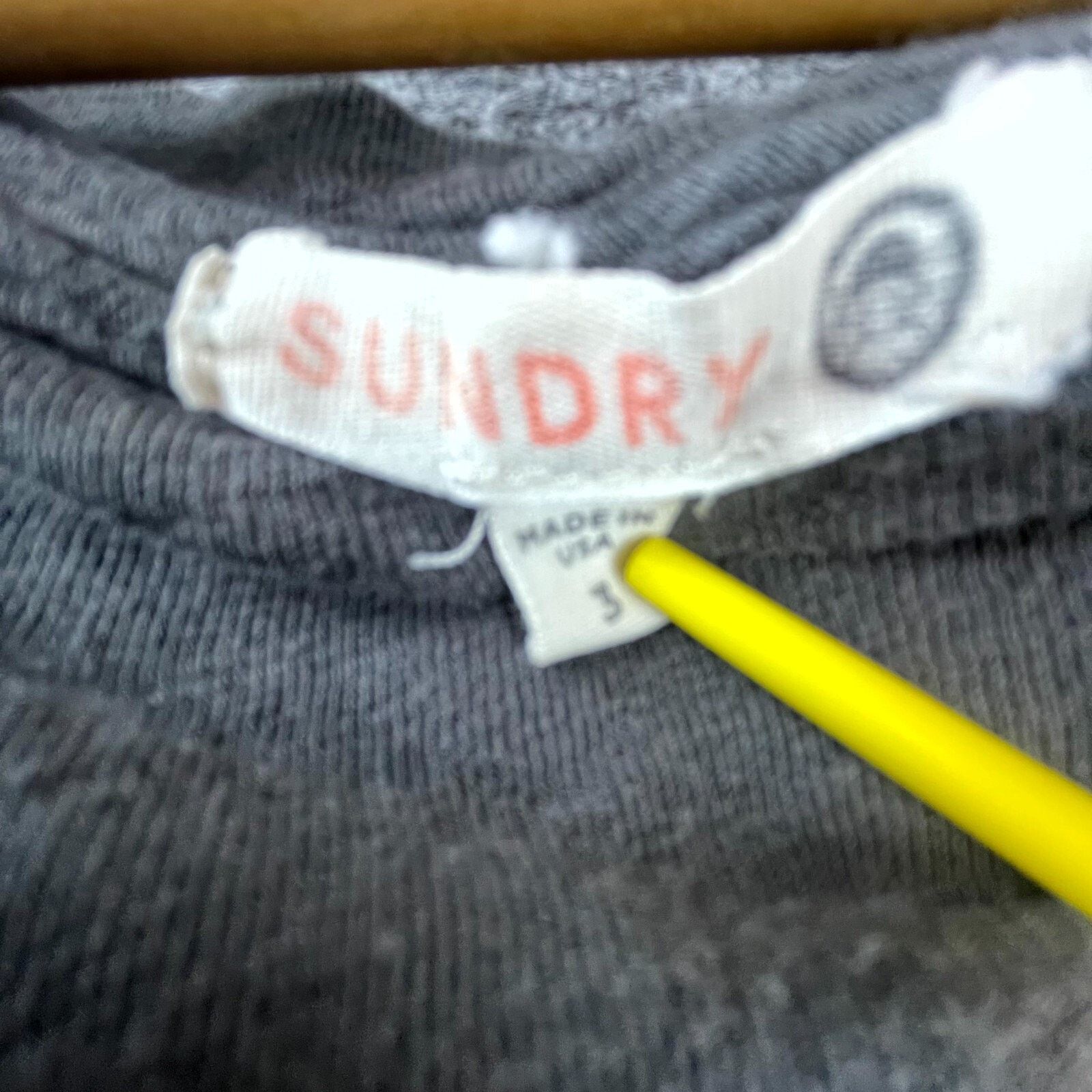Sundry Sundry T-Shirt Womens 3 Gray Play Nice Embroidered Back Tie Size S / US 4 / IT 40 - 3 Thumbnail