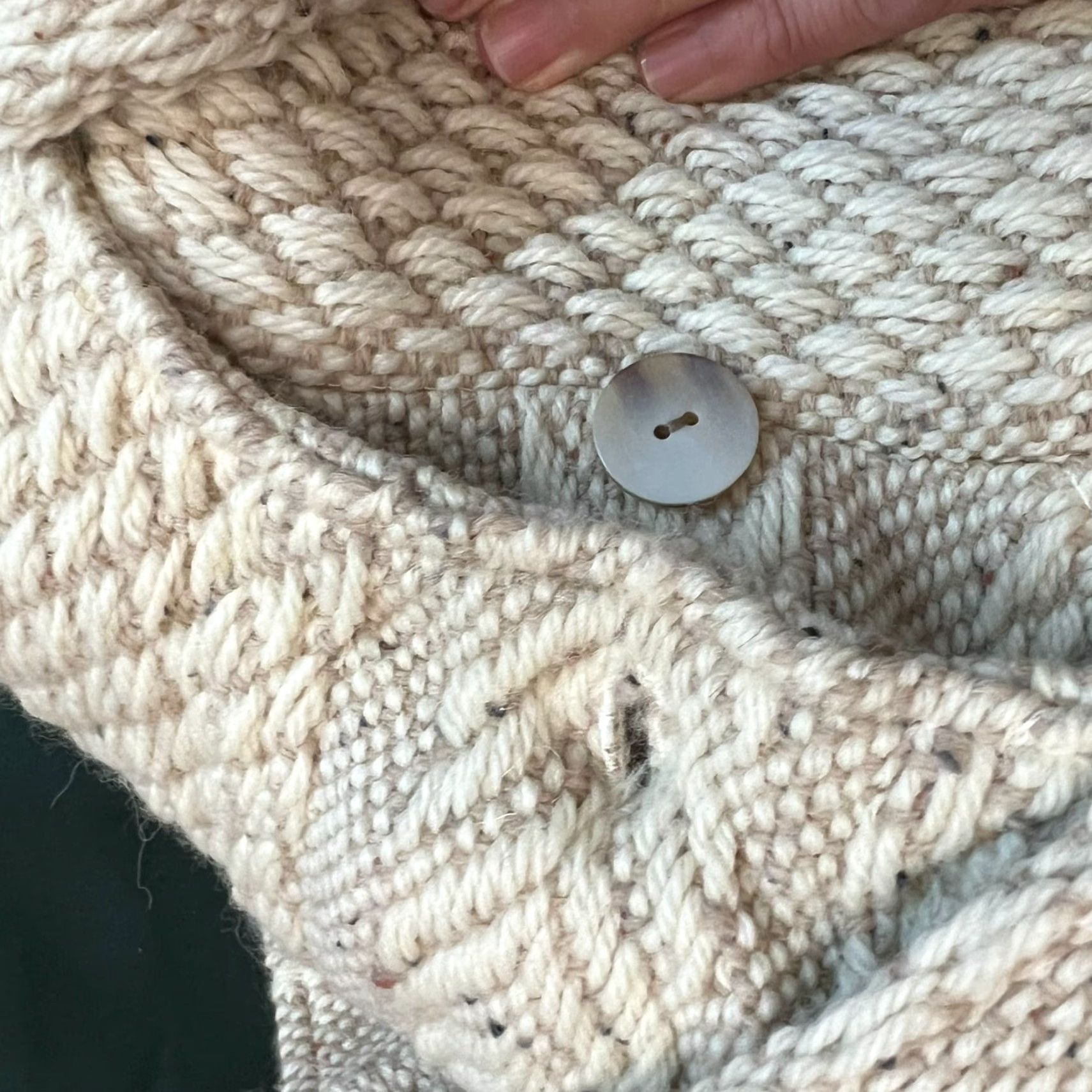 Vintage Weavers Irish Wool Hooded Jacket Womens Size L Ivory Geometric Classic Fall Winter Size L / US 10 / IT 46 - 7 Thumbnail