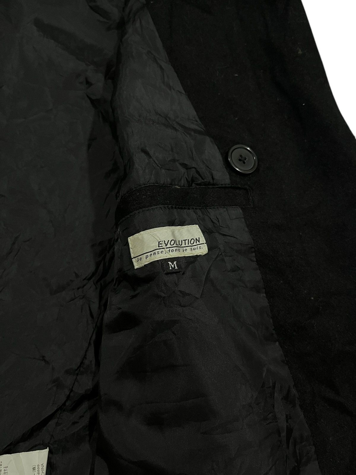 20471120 🇯🇵JAPANESE BRAND EVOLUTION WOOL PEACOAT GOTHIC JACKET Size US M / EU 48-50 / 2 - 7 Thumbnail