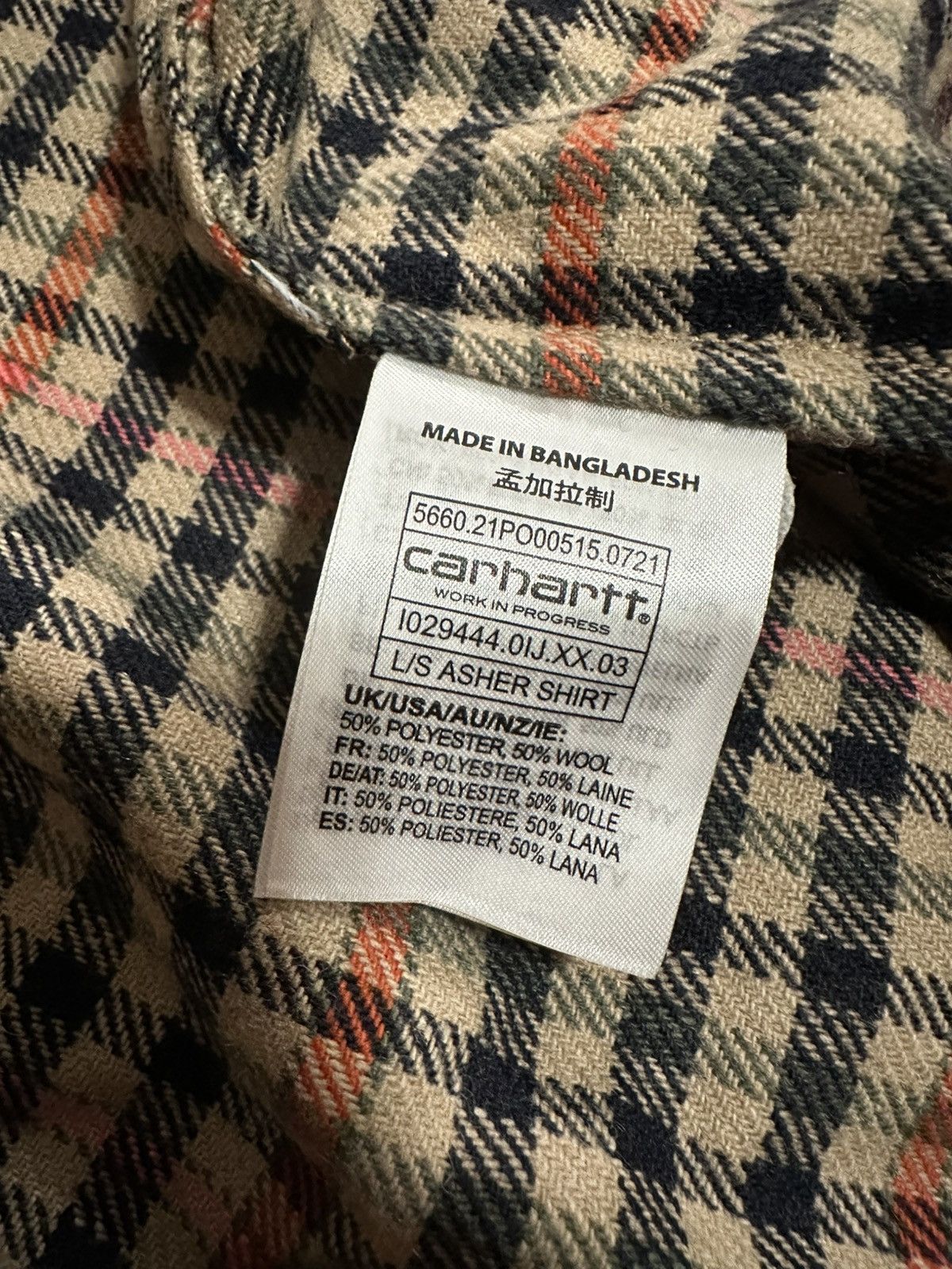 Carhartt Wip Carhartt WIP Button Up Wool Flannel, Small Size US S / EU 44-46 / 1 - 5 Thumbnail