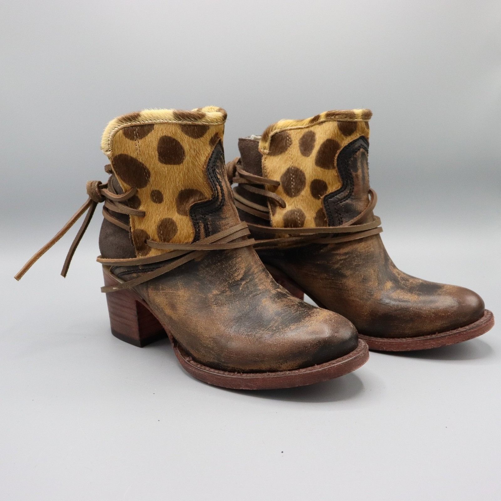FREEBIRD Freebird Casey Leopard Boots Womens 6 Brown Western Boho Size US 6 / IT 36 - 2 Thumbnail