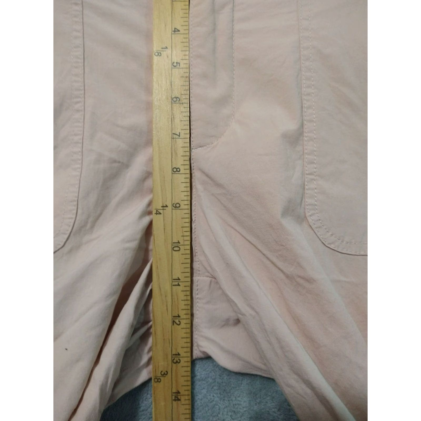 Vintage Democracy Pants Womens 10 Beige Cargo High Rise Roll Cuff Tapered Pockets Street Bohemian City Mens Womens Size 32" / US 10 / IT 46 - 4 Thumbnail