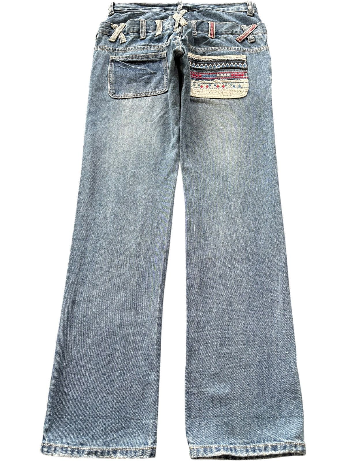 Diesel Vintage Japanese Brand Double Waist Distressed Jeans Size 30" / US 8 / IT 44 - 2 Thumbnail