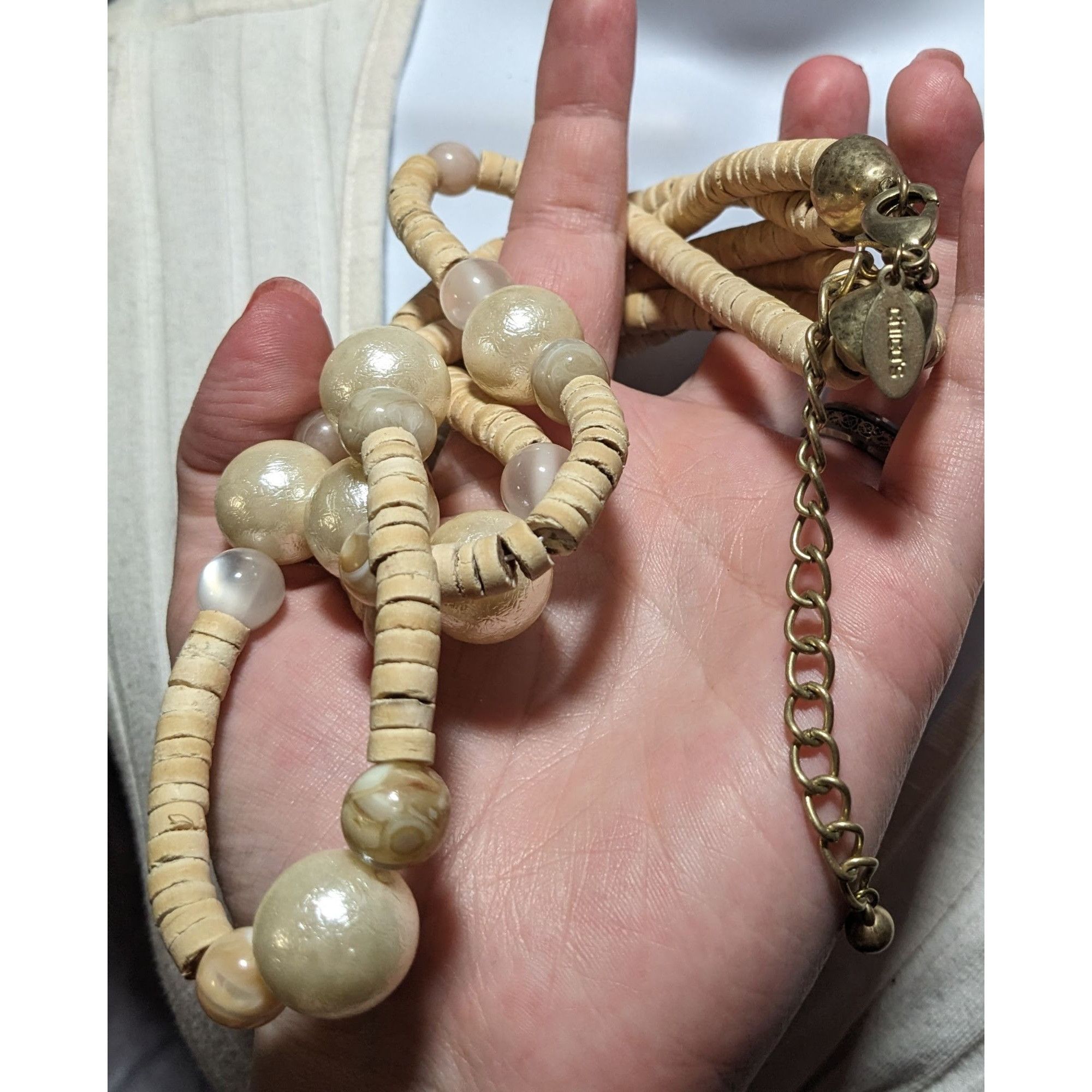 Chicos Chico's Wood Bubble Necklace Size ONE SIZE - 9 Thumbnail