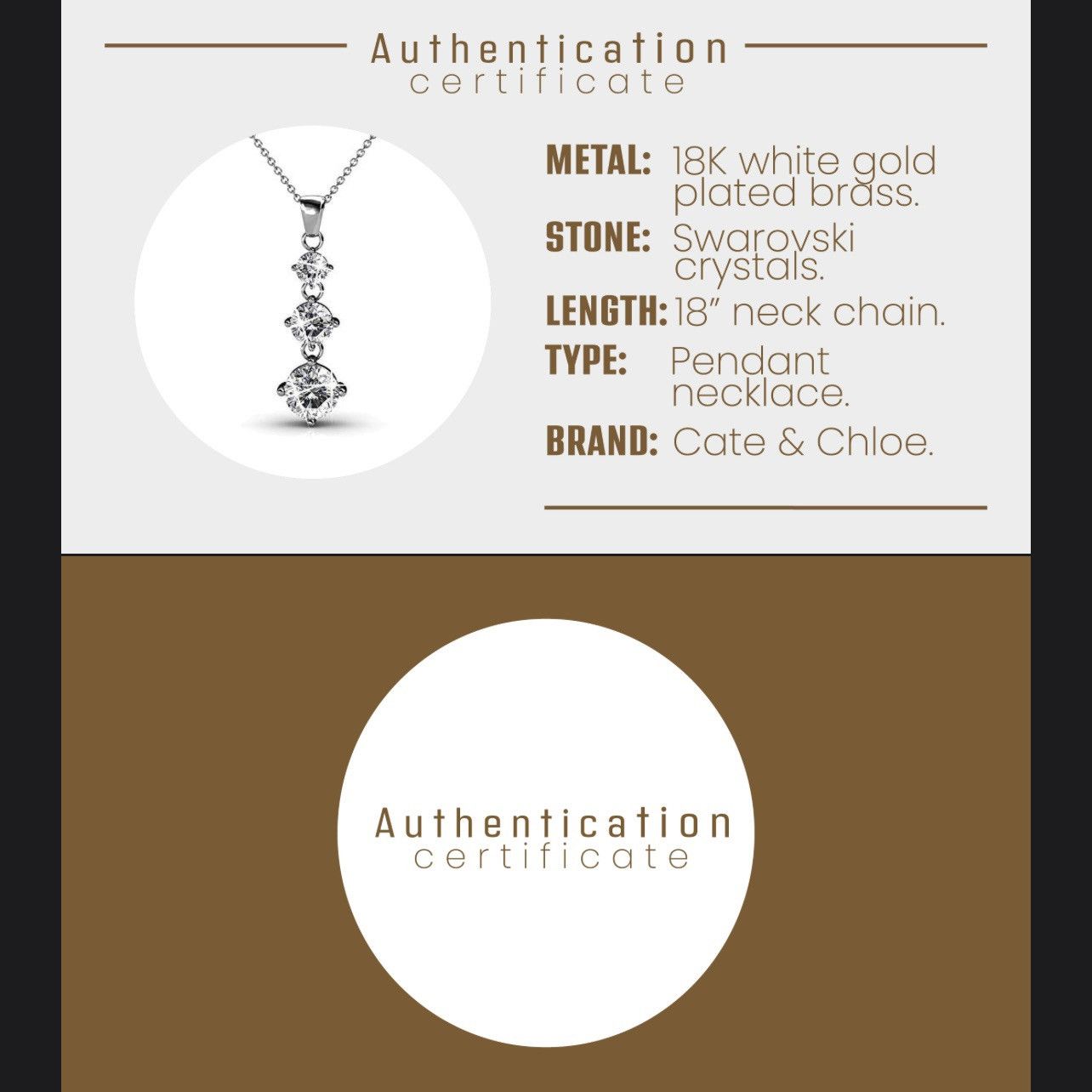 Other 18K Gold Plated Swarovski Crystals 18” Pendant Necklace Size ONE SIZE - 8 Thumbnail