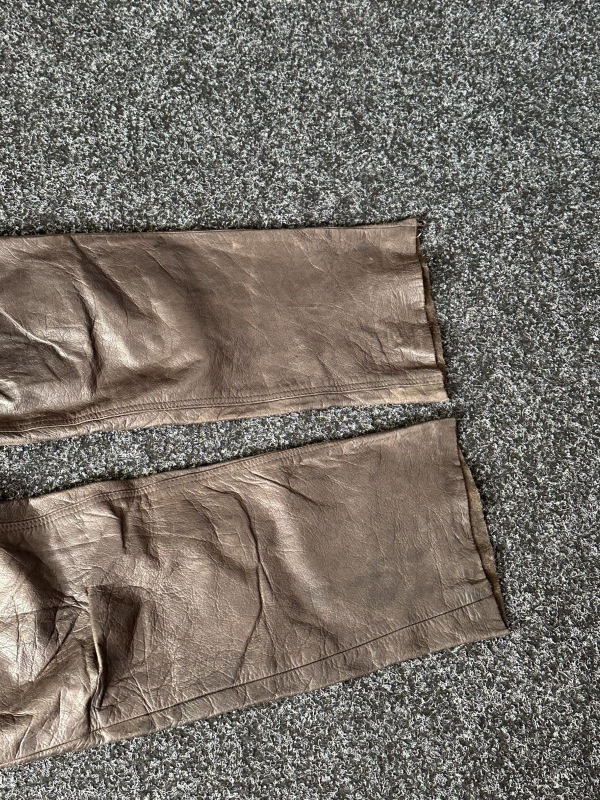 Cowboy Equipment 🚨GRAIL BOOTCUT BROWN Cowboy Biker Leather Pants Size US 27 - 4 Thumbnail