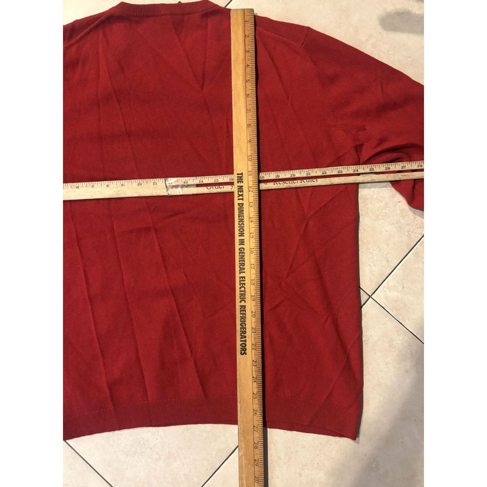 Banana Republic Banana Republic Sweater Mens XL Red Cashmere V Neck Pullover Knit Lightweight Size US XL / EU 56 / 4 - 6 Thumbnail
